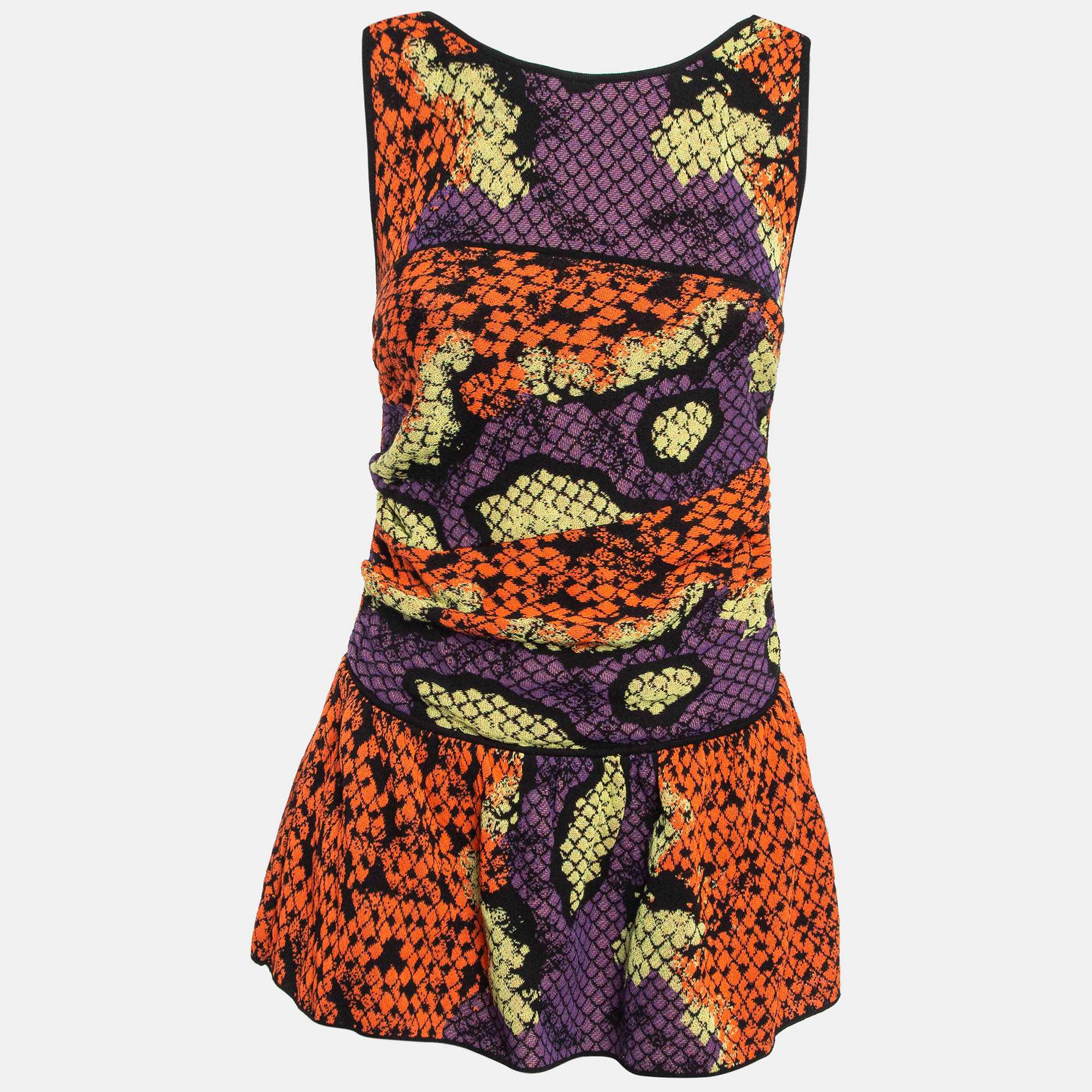 

M Missoni Multicolor Patterned Knit Sleeveless Tunic M