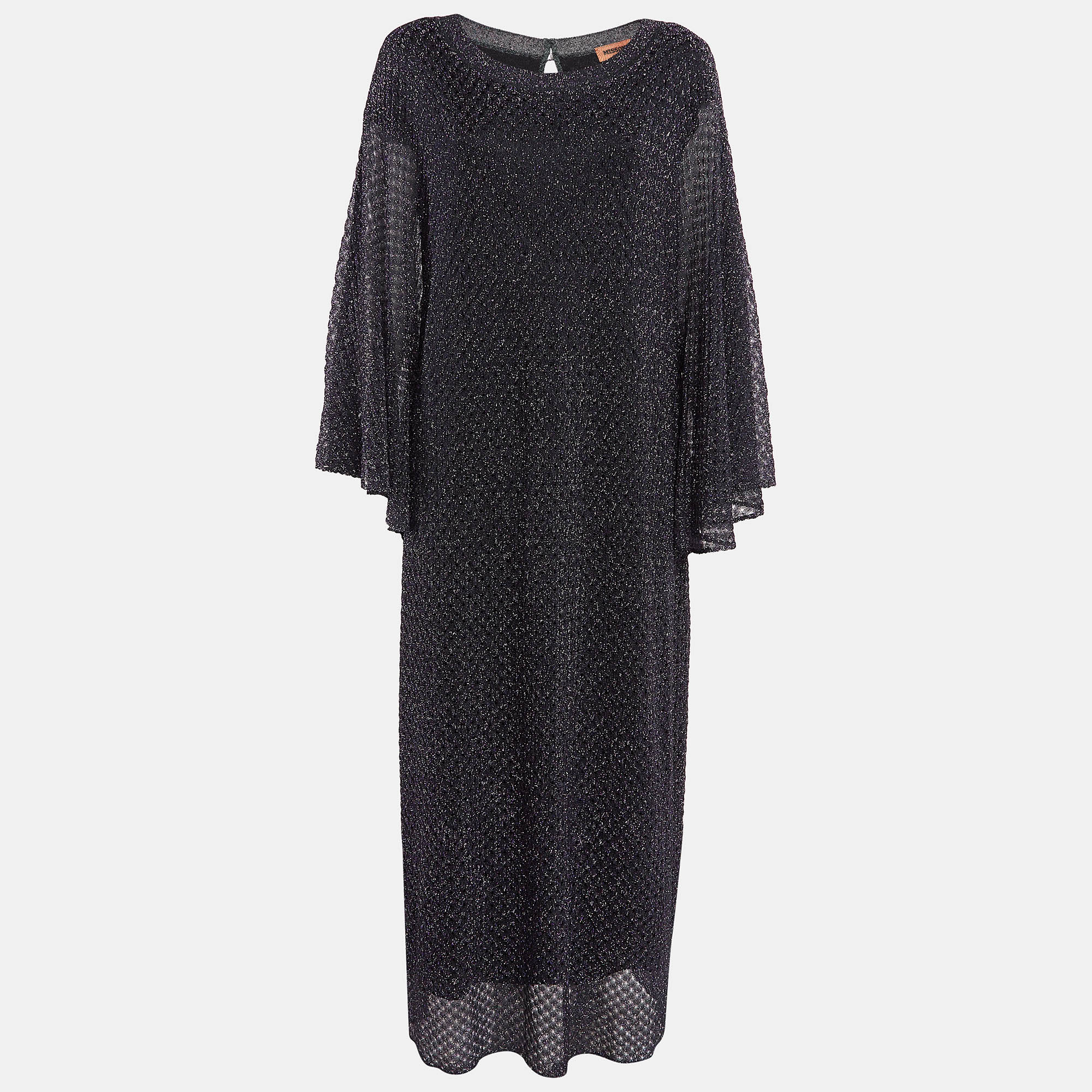 

M Missoni Metallic Lurex Knit Kimono Dress M