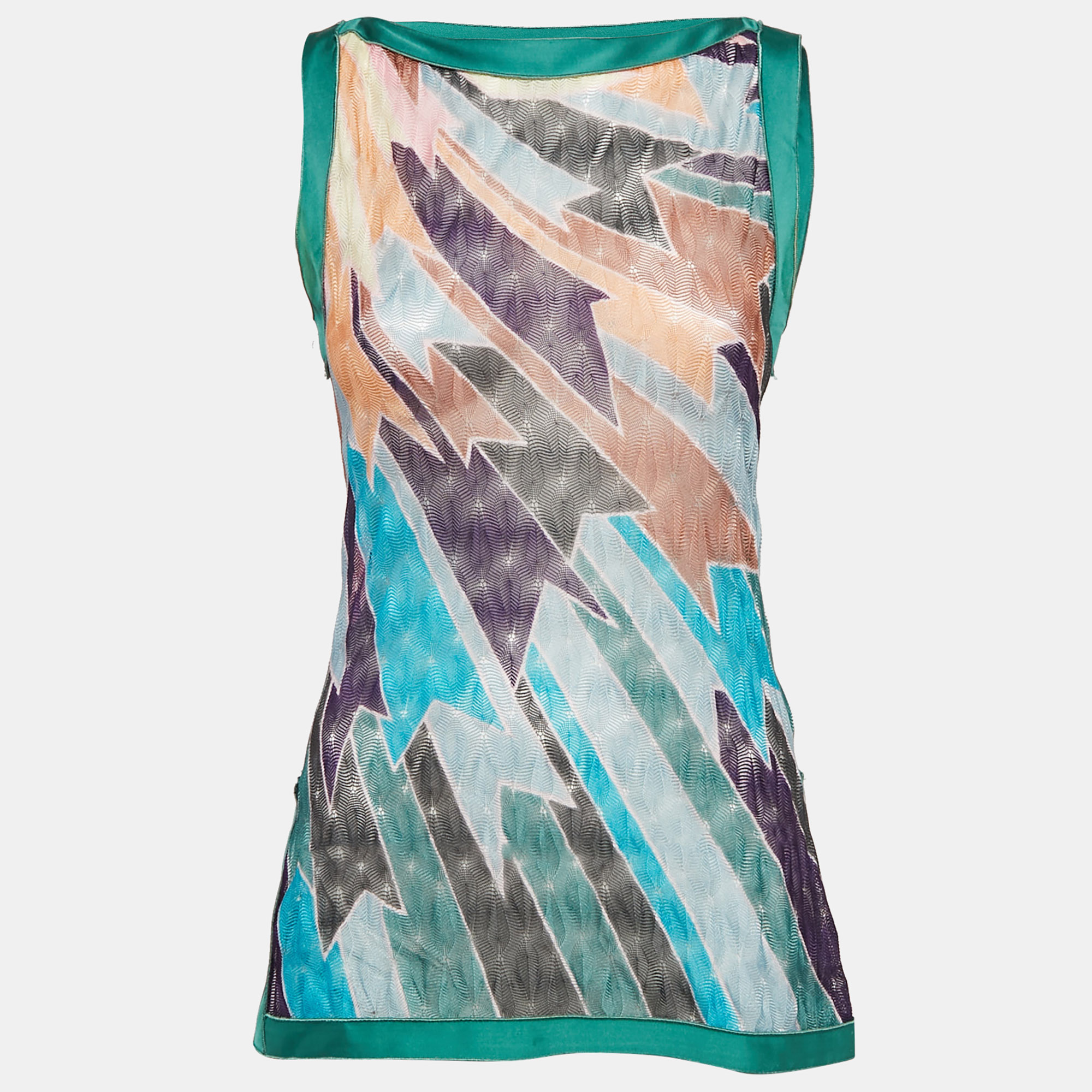 

Missoni Multicolor Patterned Knit Sleeveless Top S