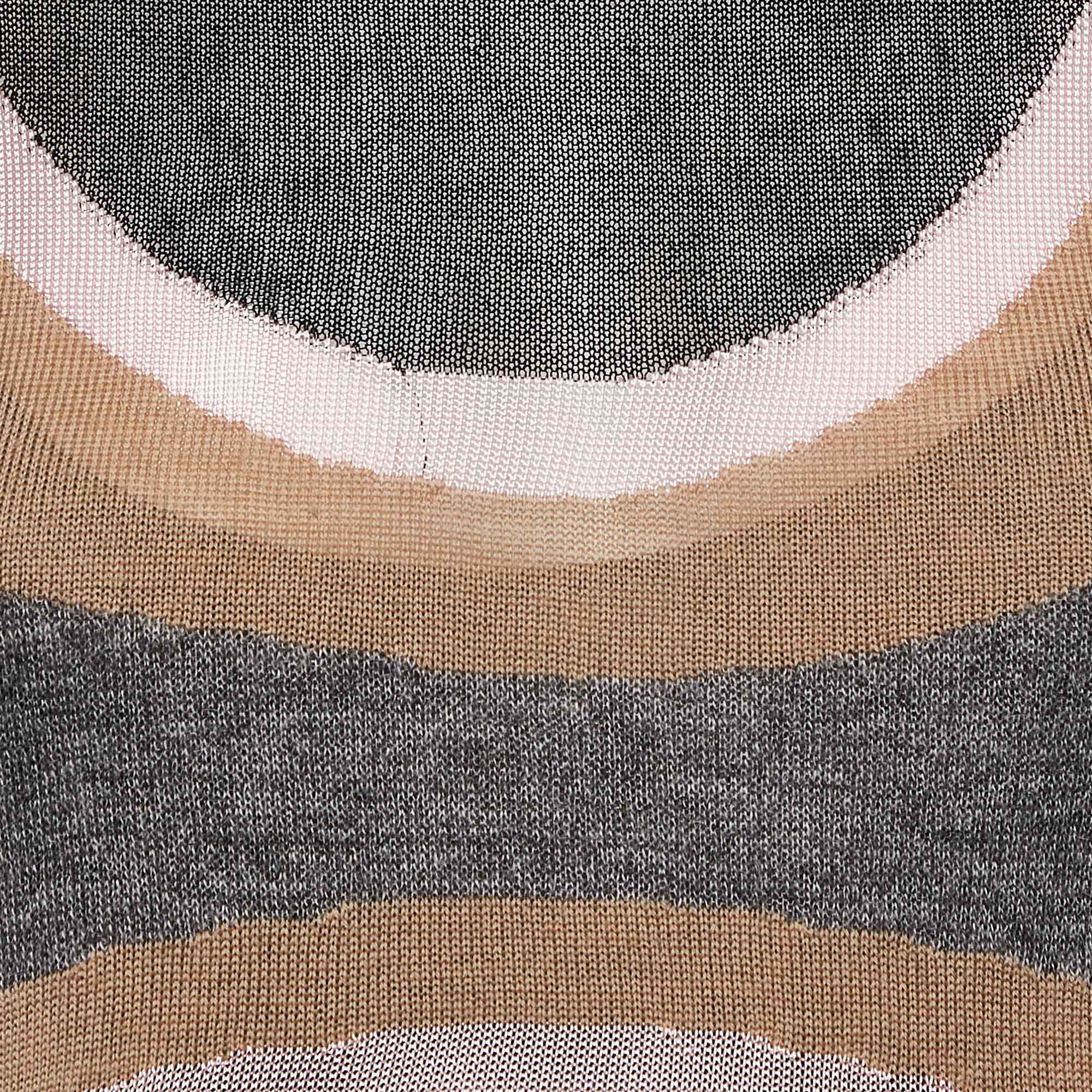 M Missoni Multicolor Pattern Wool Blend Knit Knee-Length Dress S 