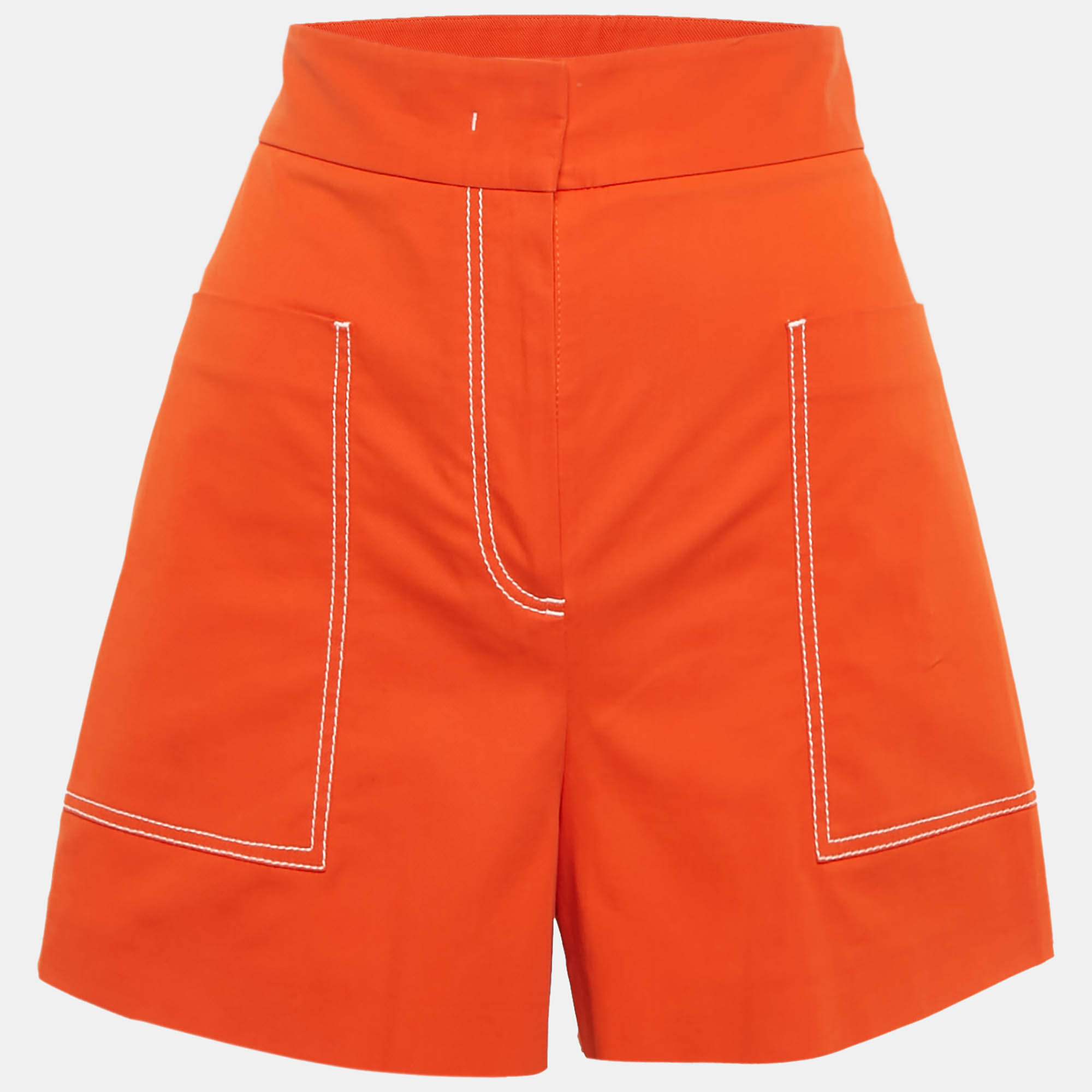 

M Missoni Orange Cotton Pocket Detail Shorts S