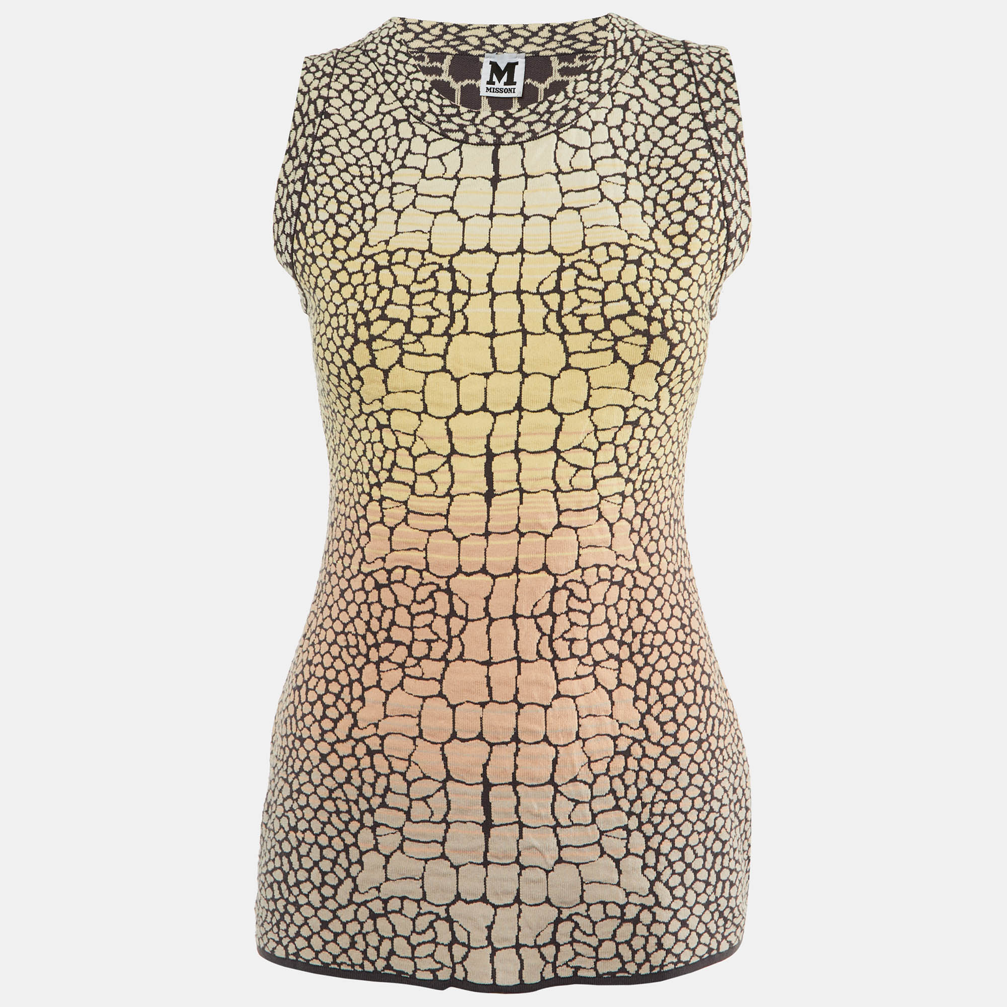 

M Missoni Multicolor Ombre Jacquard Knit Sleeveless Top M