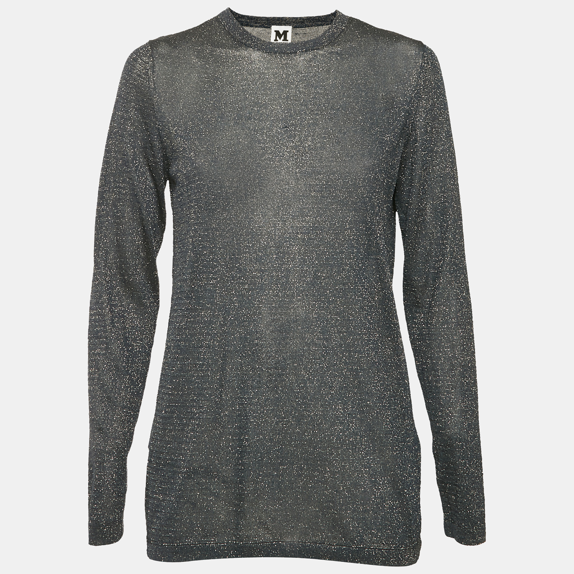 

Missoni Blue Lurex Knit Long Sleeve Top M