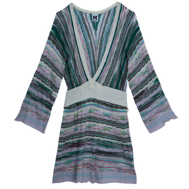 Pre Owned M Missoni Multicolor Crochet Knit Top M