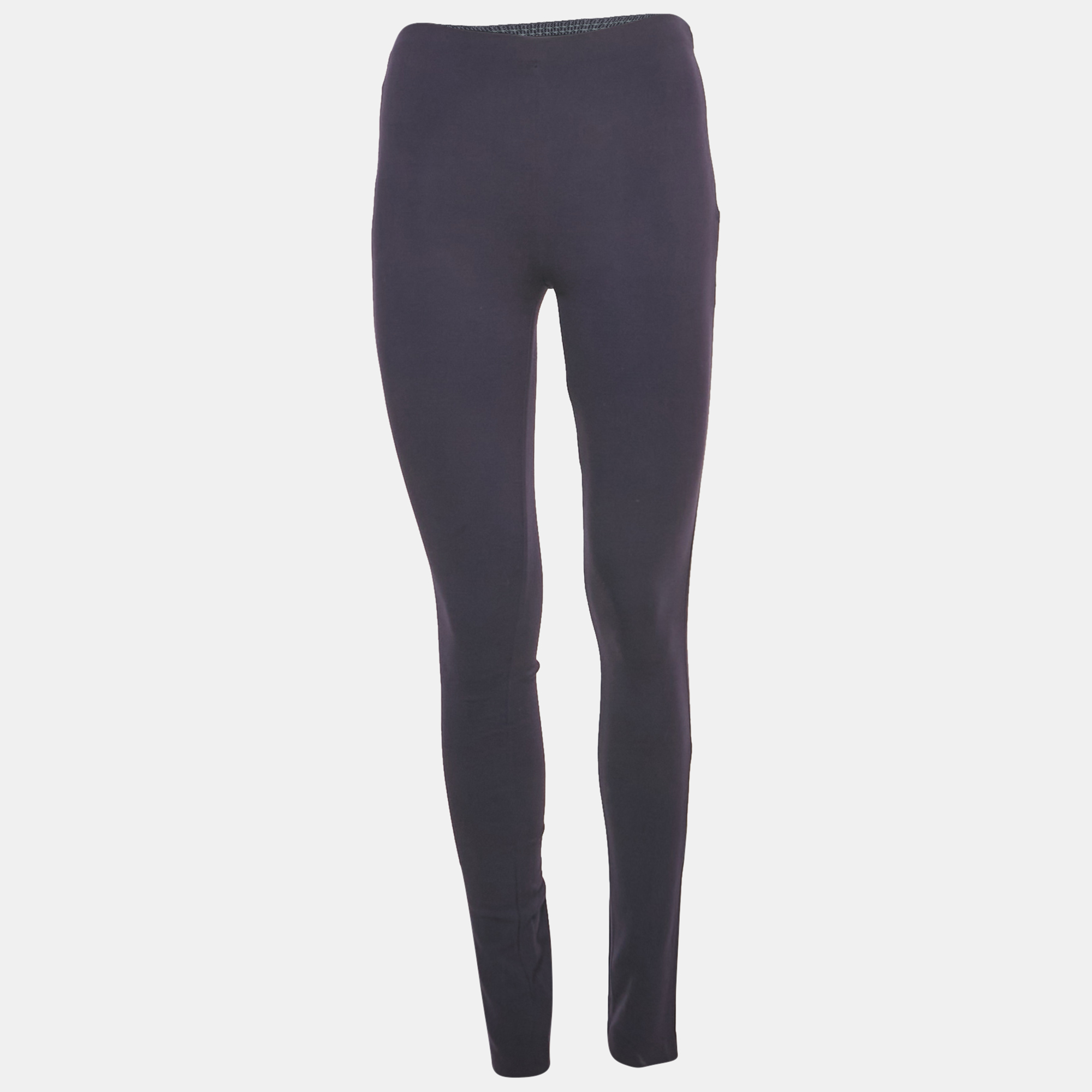 M Missoni Navy Blue Jersey Stretchable Waist Slim Fit Trousers M
