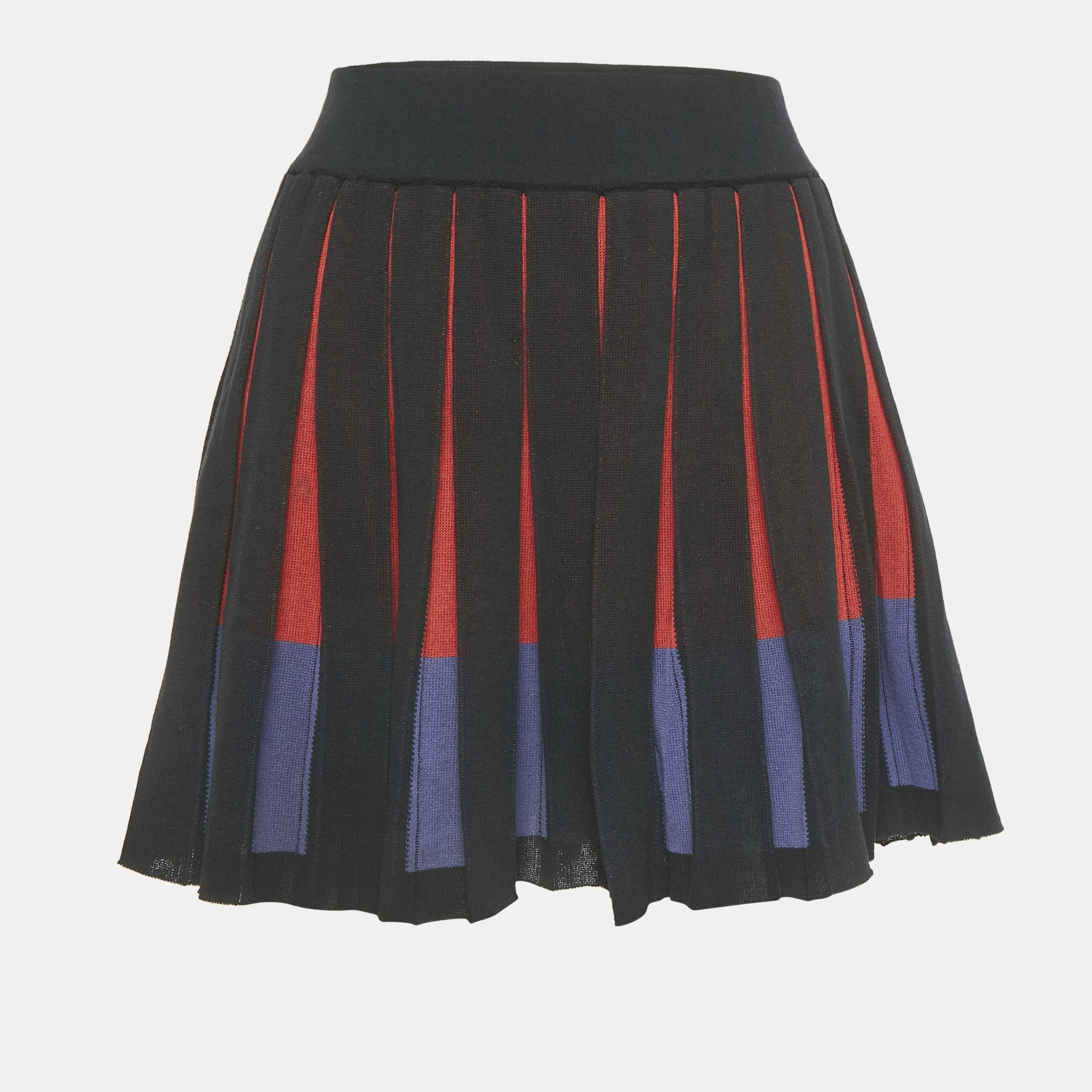 M Missoni Multicolor Knit Pleated Mini Skirt M