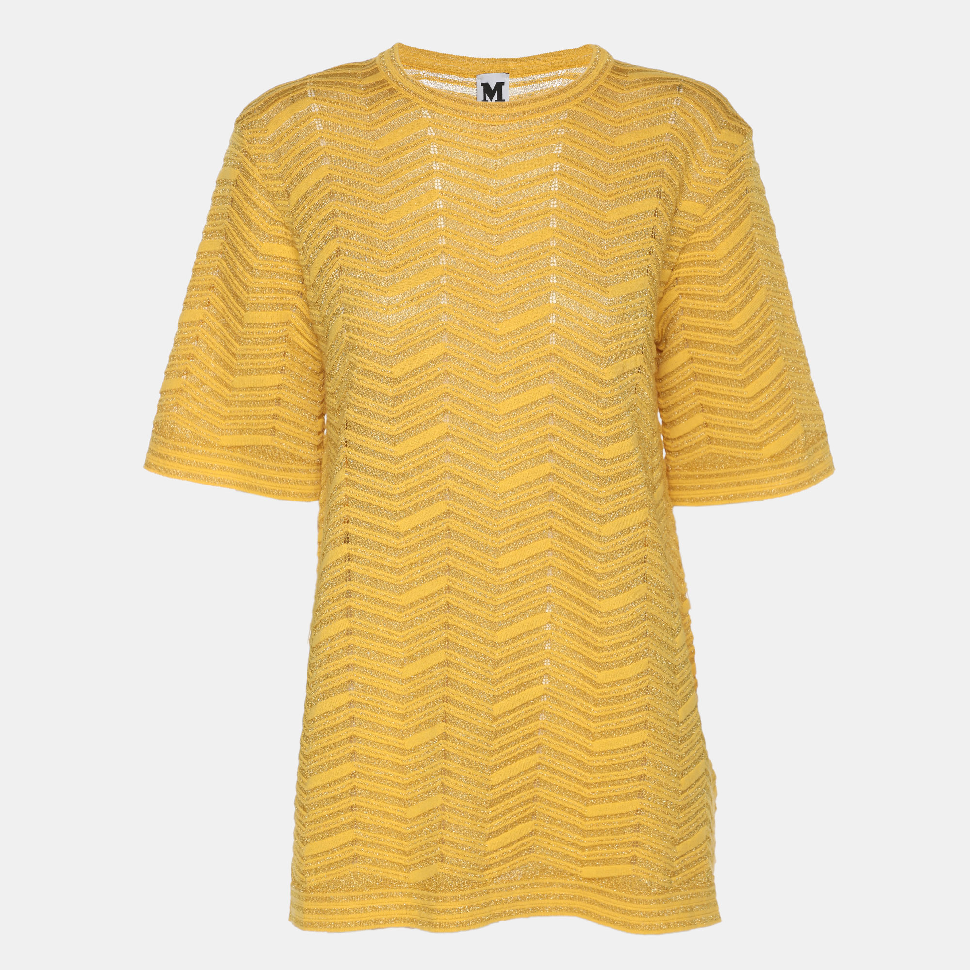 M MISSONI Pre-owned Yellow Lurex Knit Top M