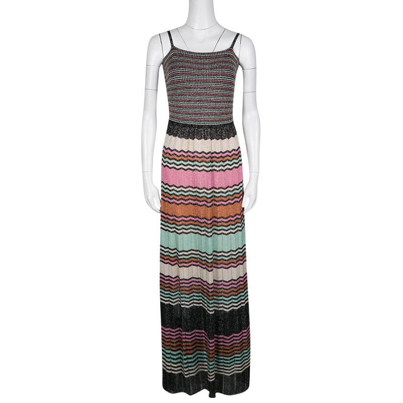 

Missoni Multicolor Lurex Knit Sleeveless Maxi Dress