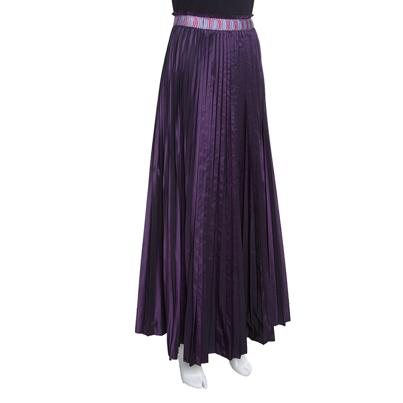 

M Missoni Purple Accordion Pleated Midi Skirt