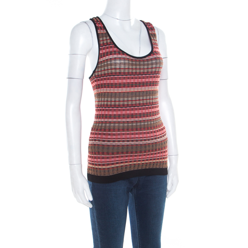

Missoni Multicolor Patterned Knit Tank Top