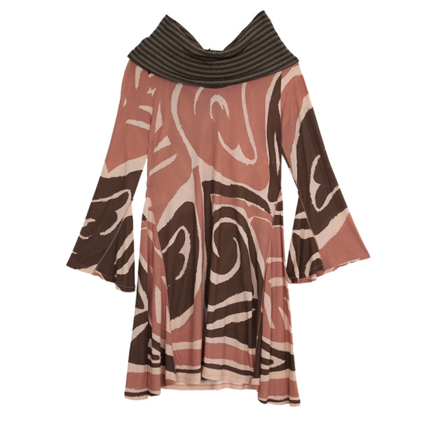 مملوكة مسبقًا M Missoni Cowl Neck Stretch Dress L