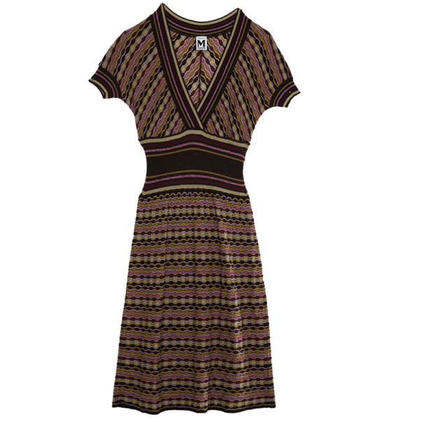 Pre Owned M Missoni Ribbed Waist Casual Dress M
