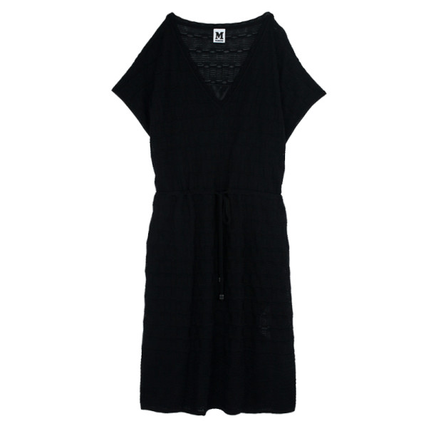 Pre Owned M Missoni Black Checkered Kaftan Dress XXL