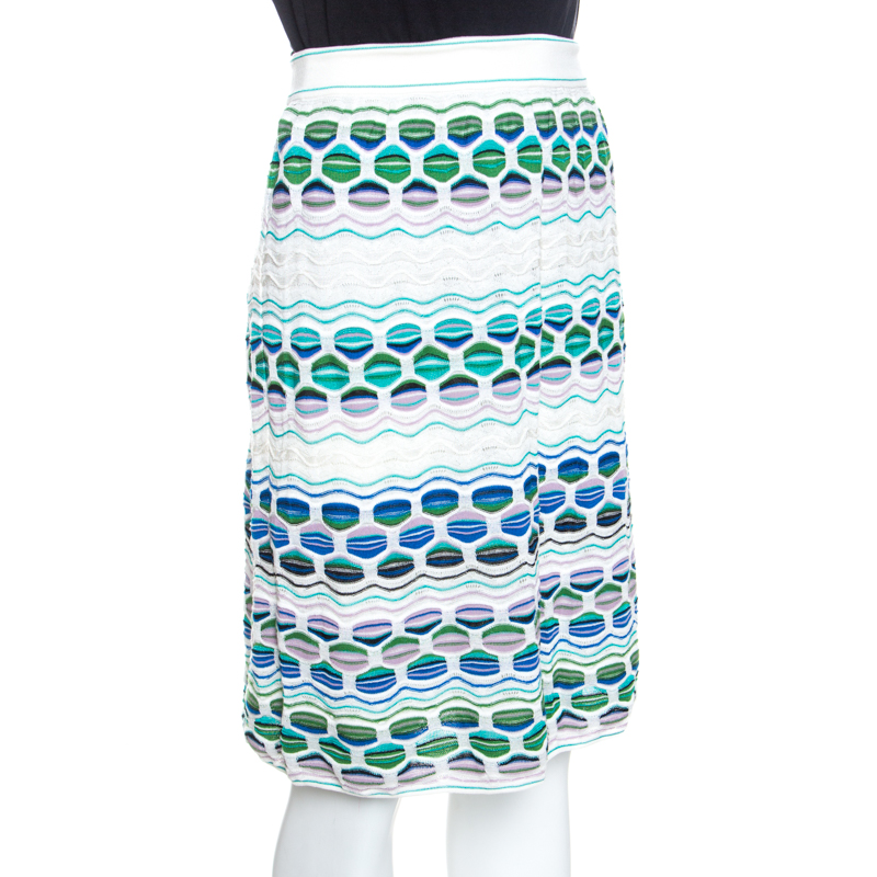 

Missoni Multicolor Textured Knit Midi Skirt