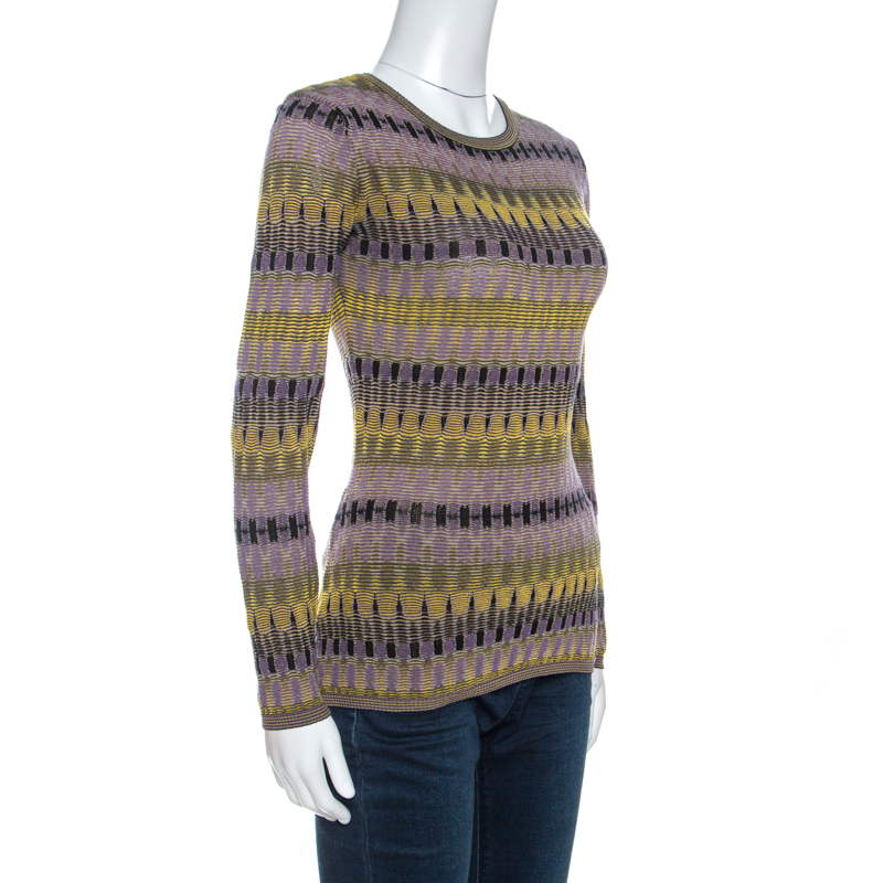 

Missoni Multicolor Knit Long Sleeve Sweater