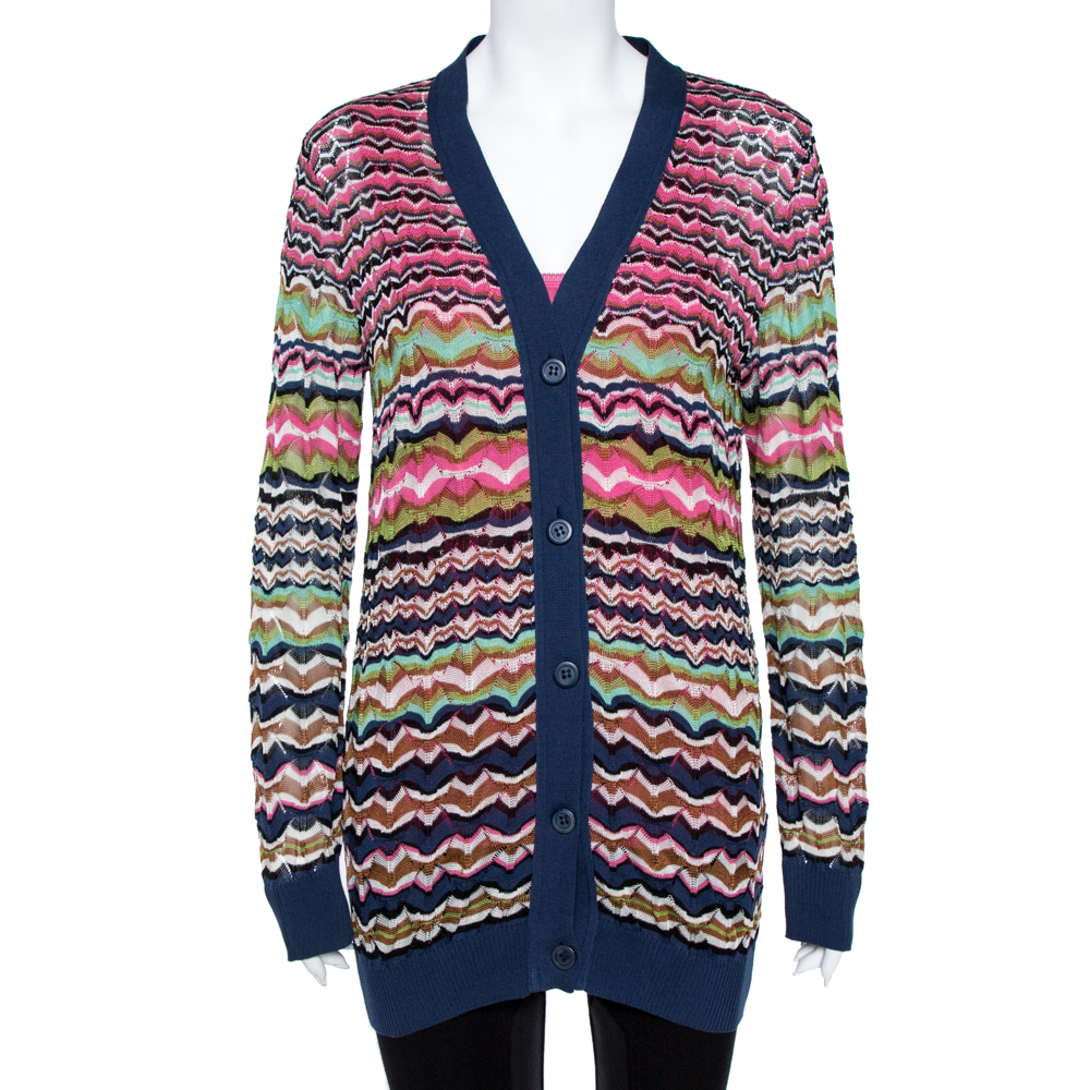 

Missoni Pink & Blue Knit Tank Top and Cardigan Set /L