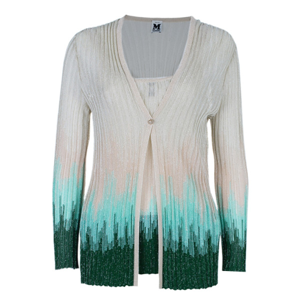 Pre Owned كارديجان إم ميزوني متعدد الألوان توب ميتاليك L