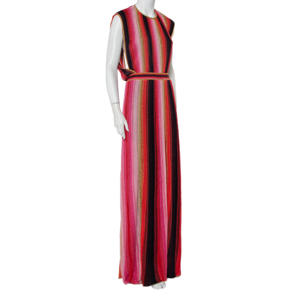 

M Missoni Multicolor Striped Lurex Knit Maxi Dress