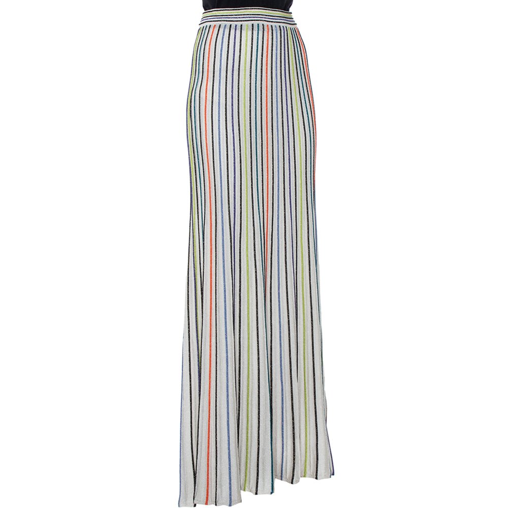 

M Missoni Multicolor Striped Lurex Knit Maxi Skirt