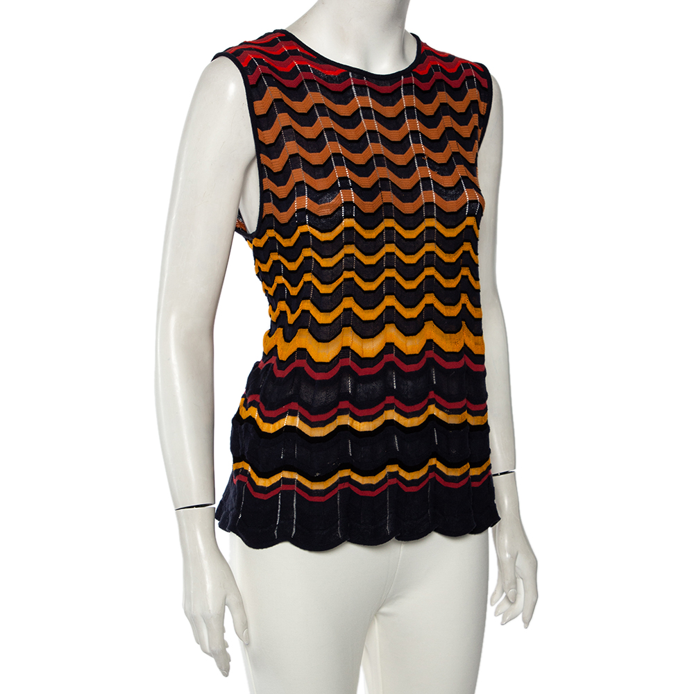 

Missoni Multicolored Knit Sleeveless Top, Multicolor