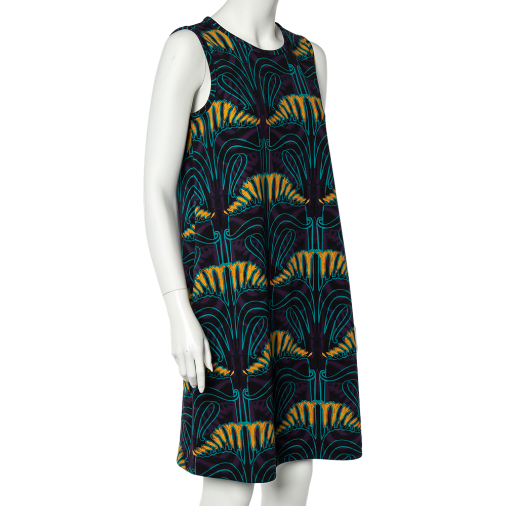 

M Missoni Purple Scuba Print Jersey Sleeveless Dress