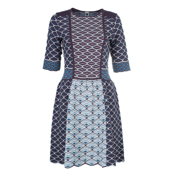 Pre Owned فستان إم ميزوني إيه لاين منقوش M