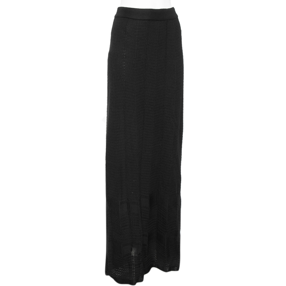 

Missoni Black Knit Maxi Skirt