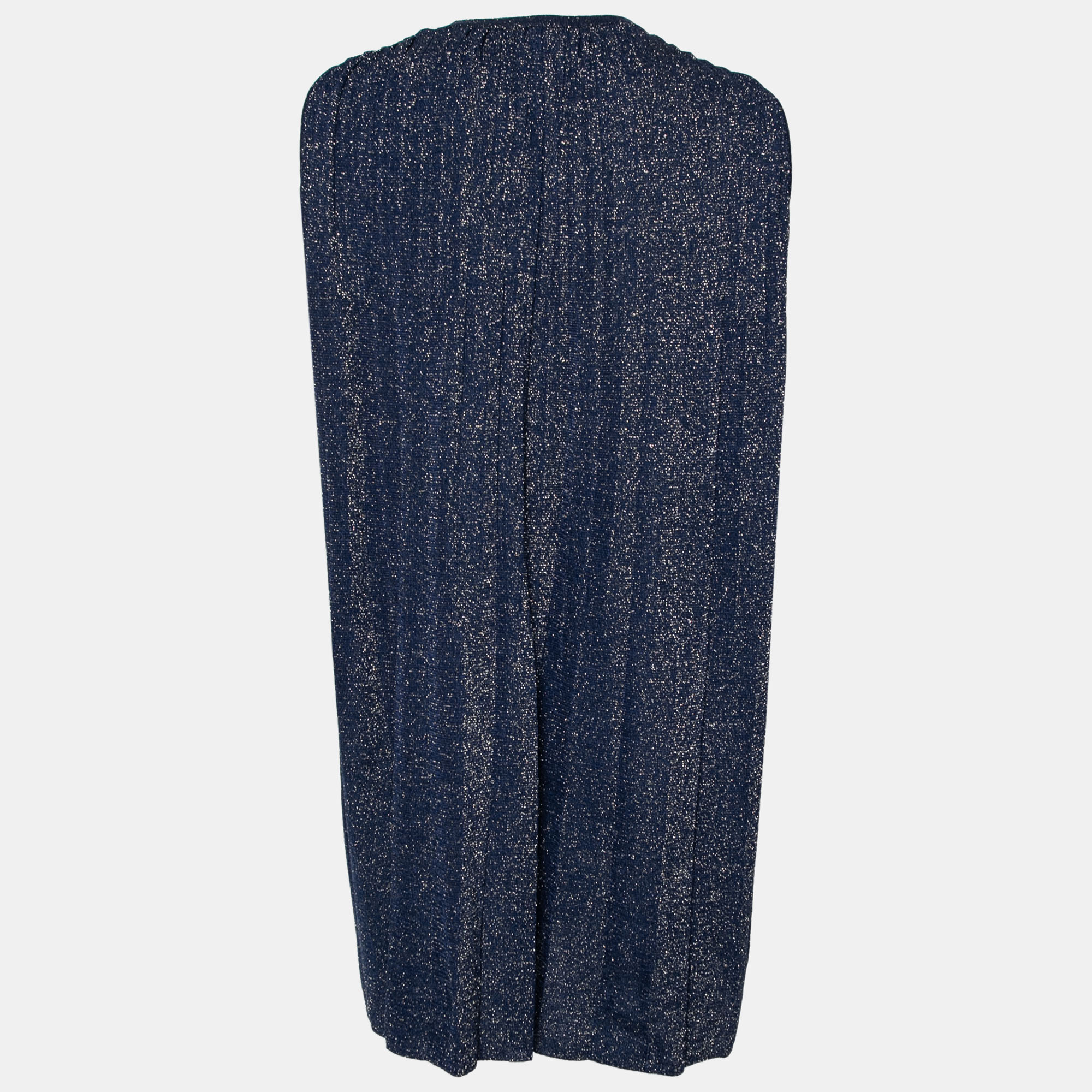

M Missoni Navy Blue Lurex Knit Sleeveless Dress