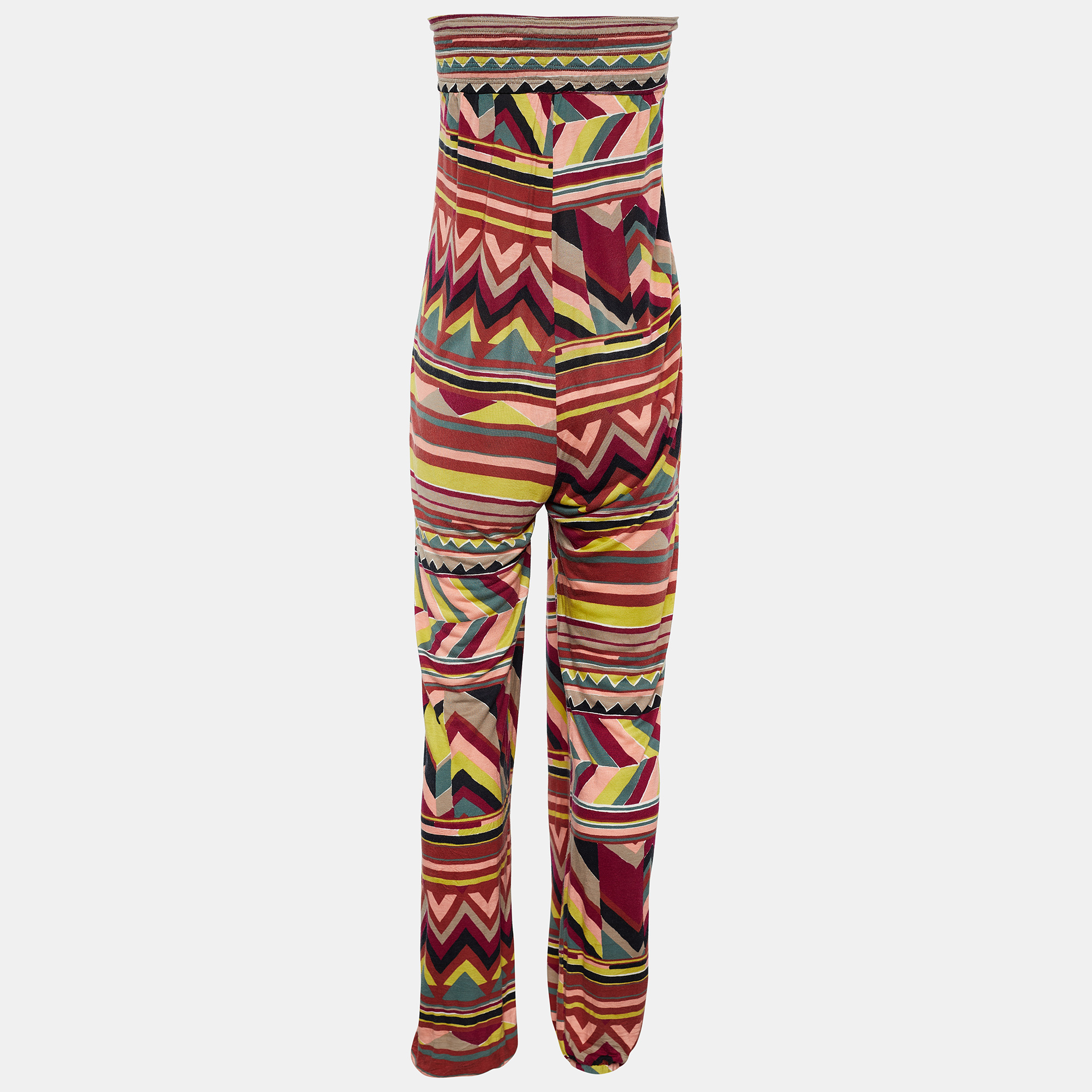 

M Missoni Multicolor Printed Jersey Drawstring Jumpsuit