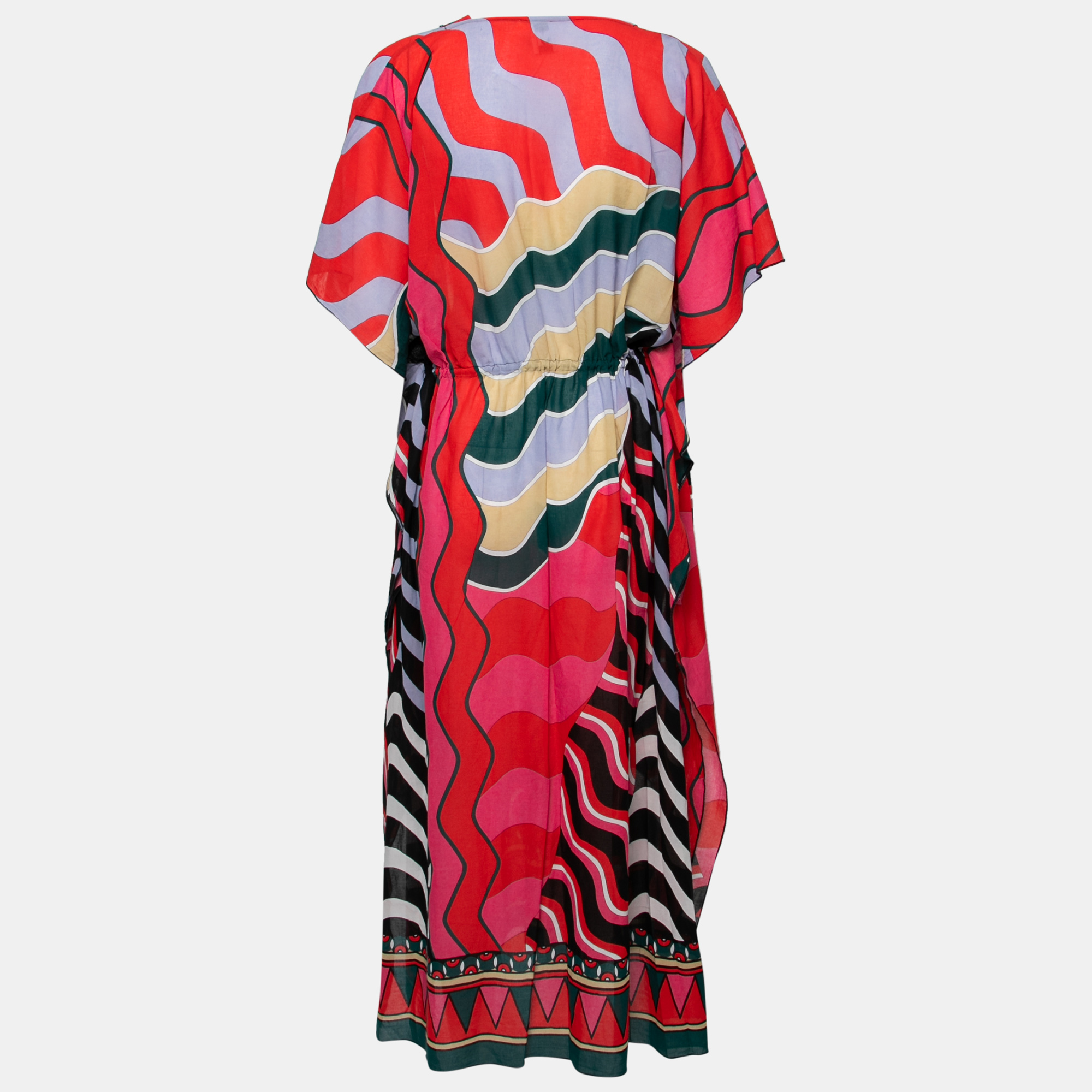 

Missoni Multicolor Cotton Drawstring Waist Detail Kaftan Dress