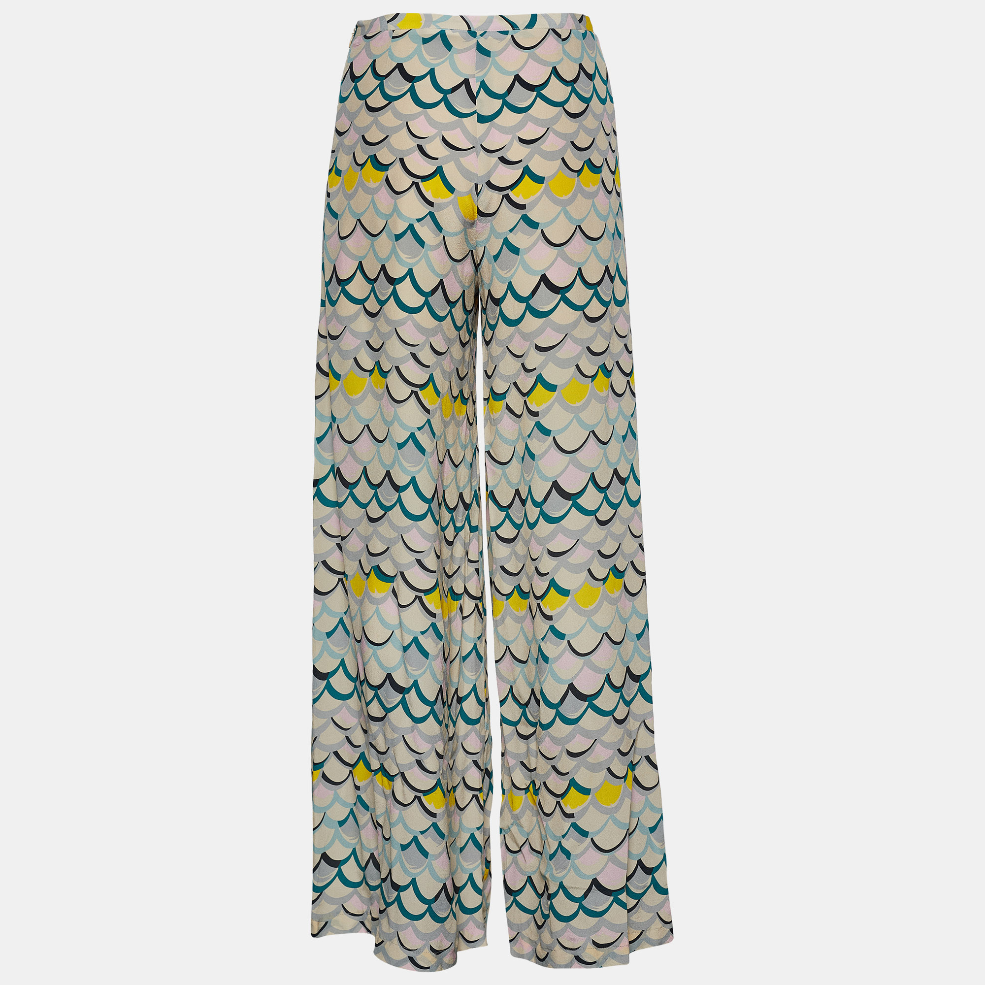 

M Missoni Multicolor Printed Silk Palazzo Pants