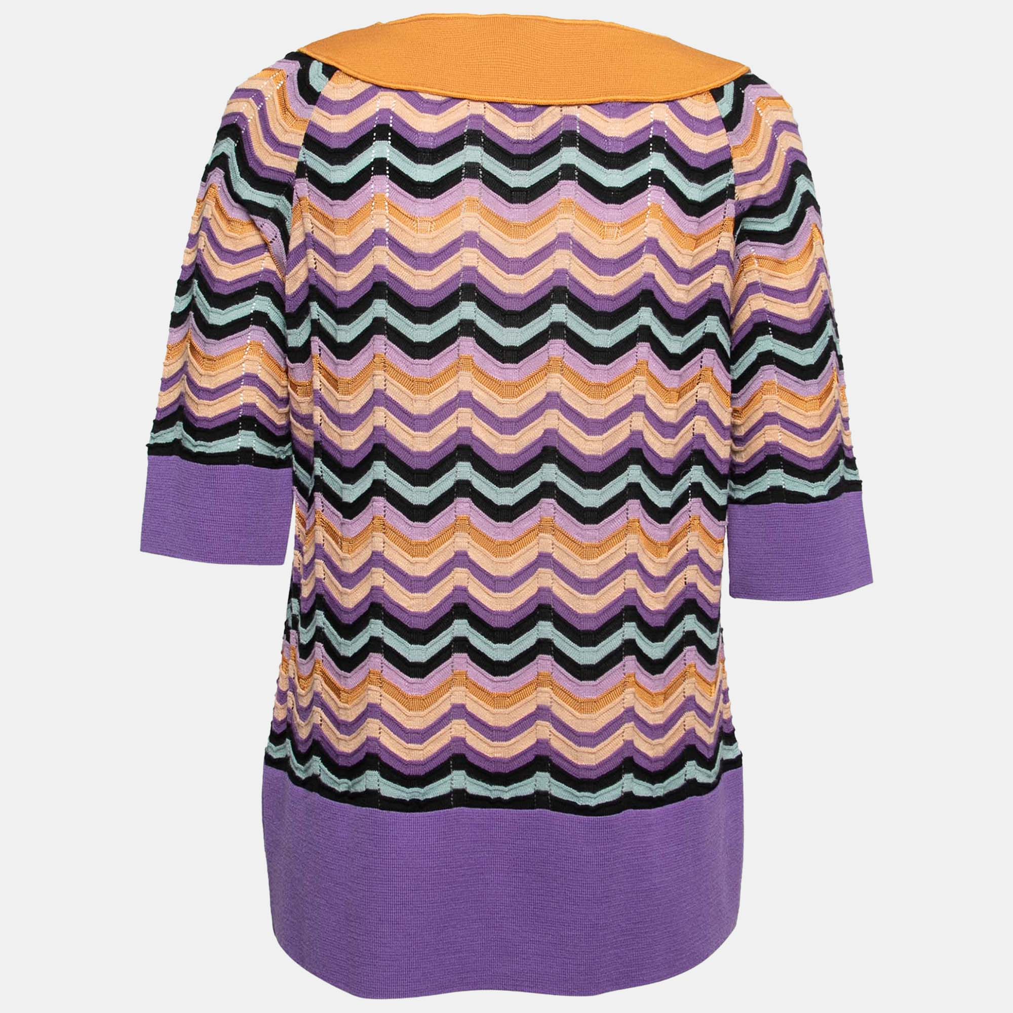 

M Missoni Multicolor Patterned Knit Top