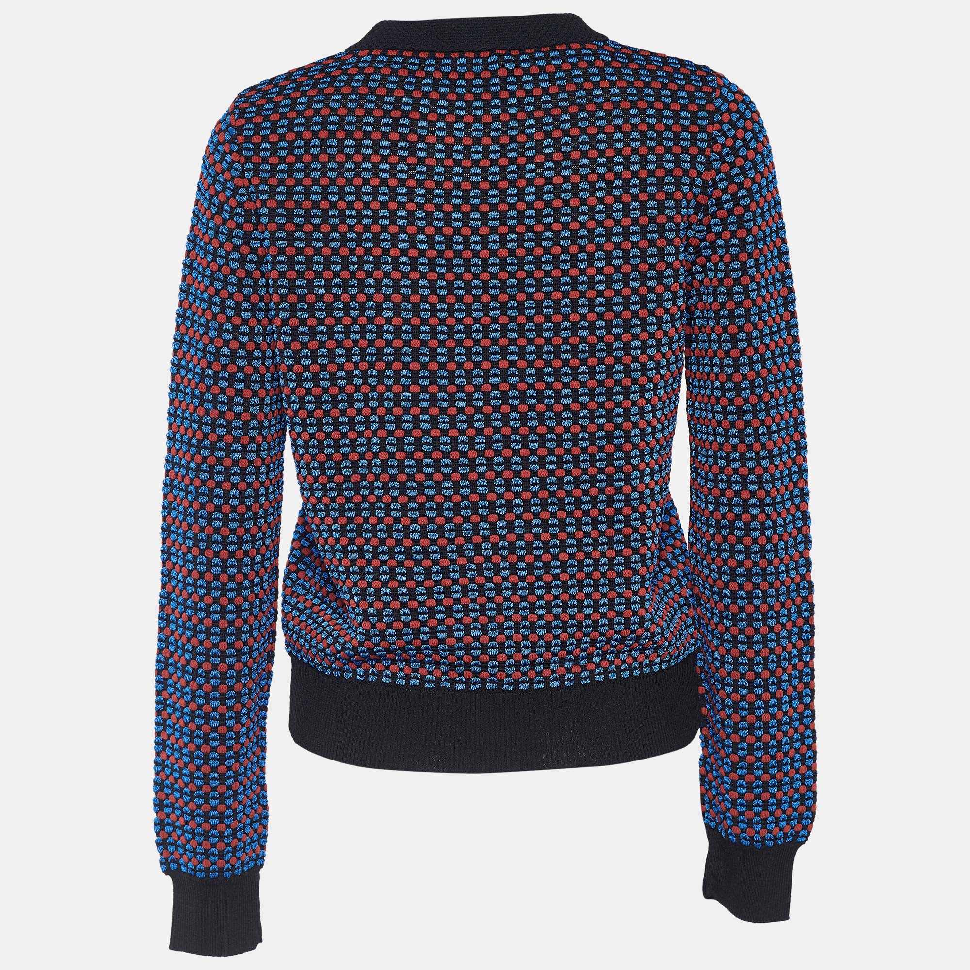 

Missoni Black & Blue Knit Button Front Cardigan