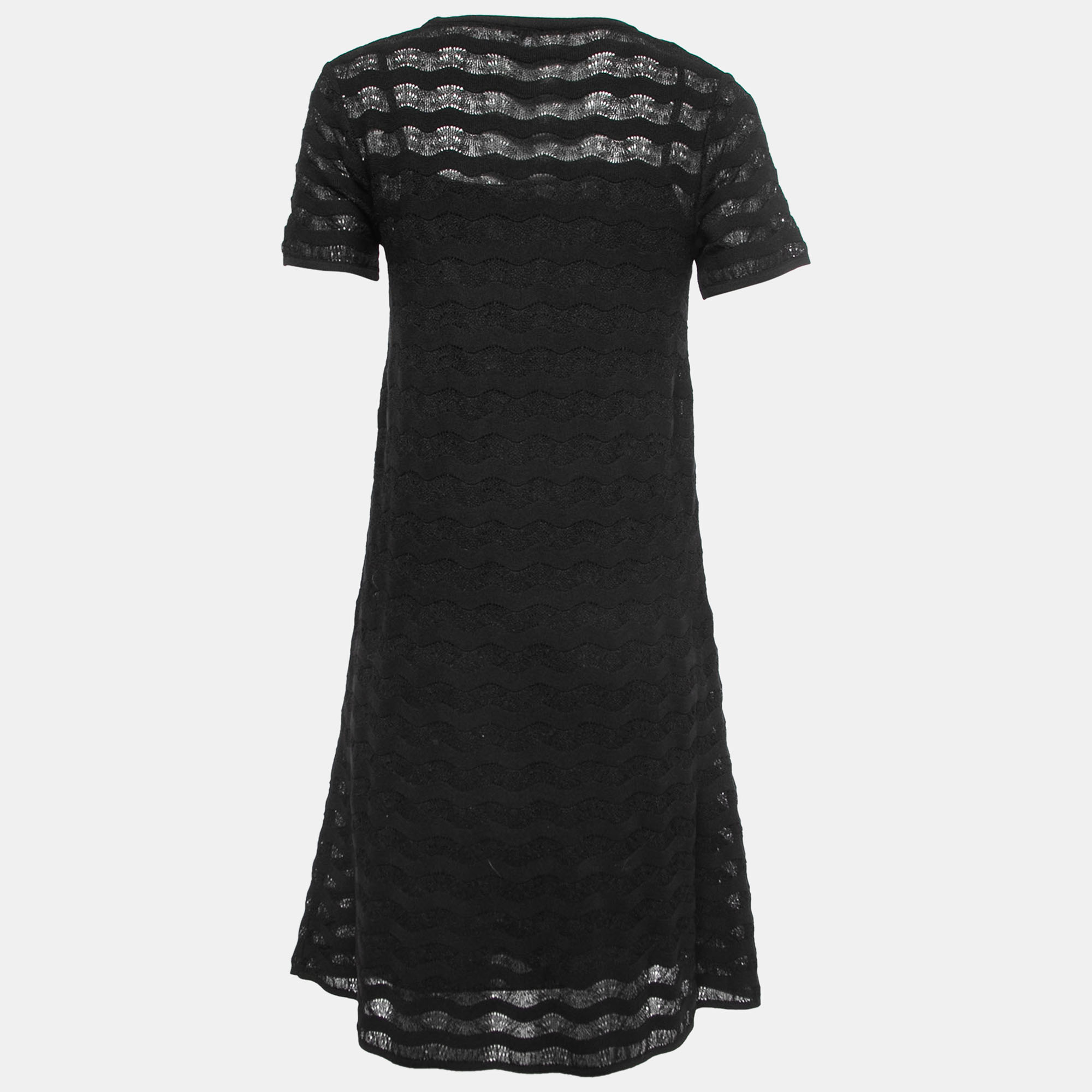 

Missoni Black Multicolor Patterned Knit Midi Dress