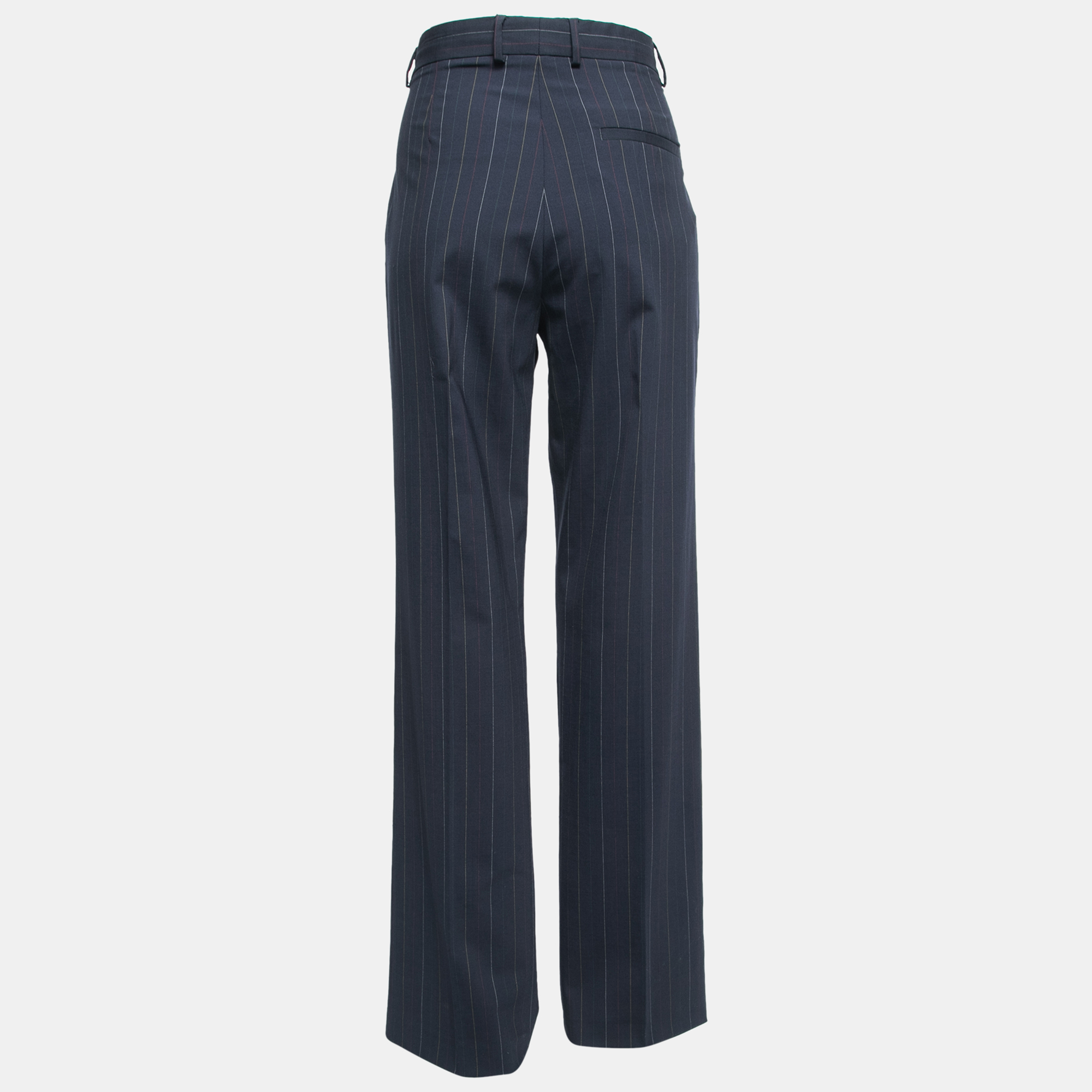 

Missoni Navy Blue/Multicolor Striped Crepe Trousers