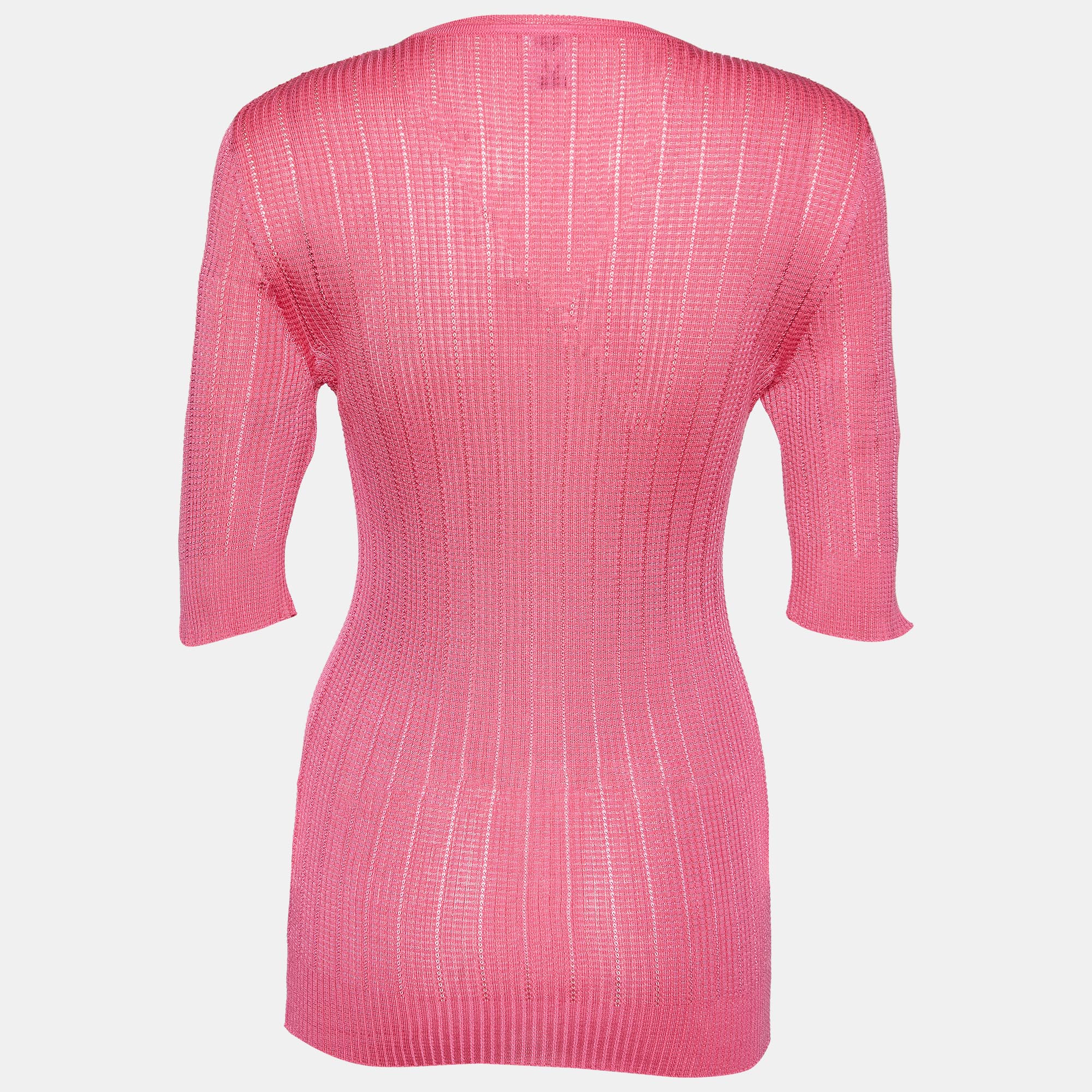 

Missoni Pink Knit V Neck Top