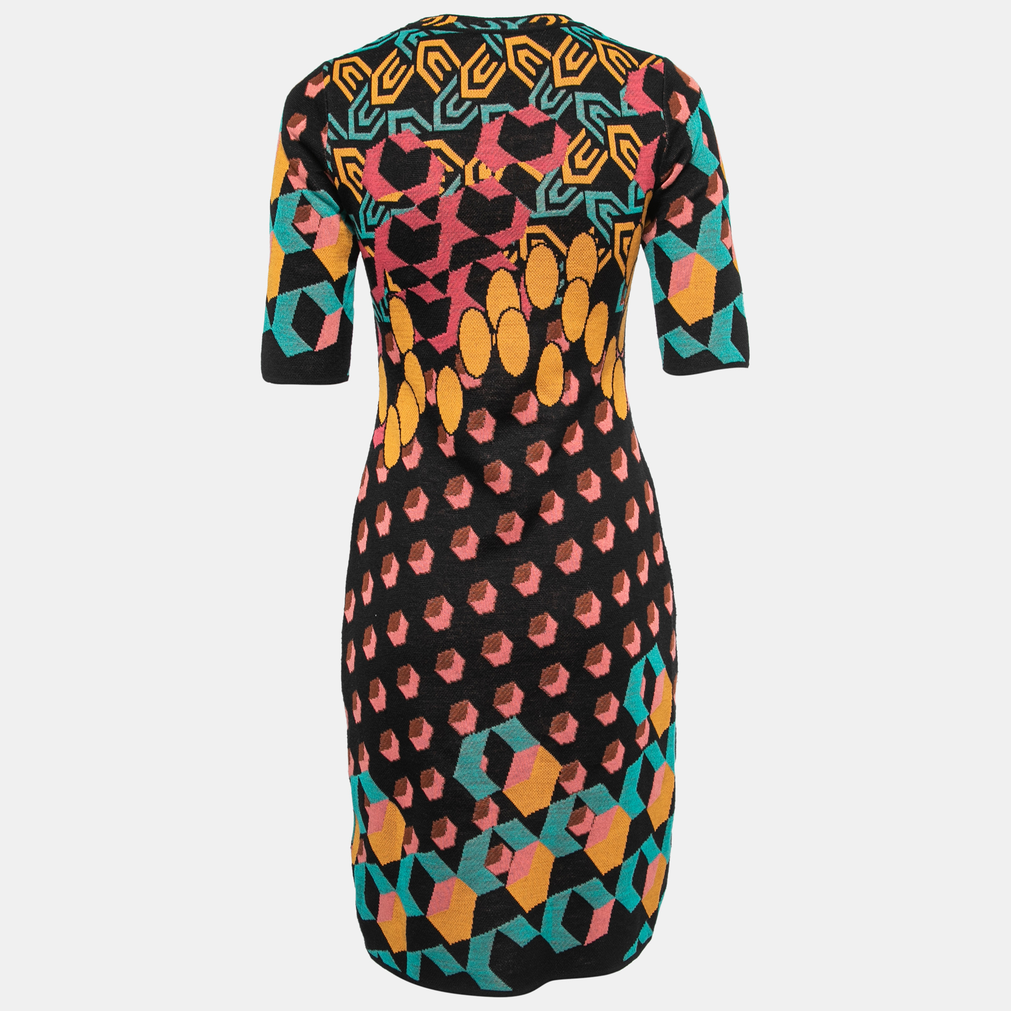 

M Missoni Multicolor Patterned Knit Bodycon Dress