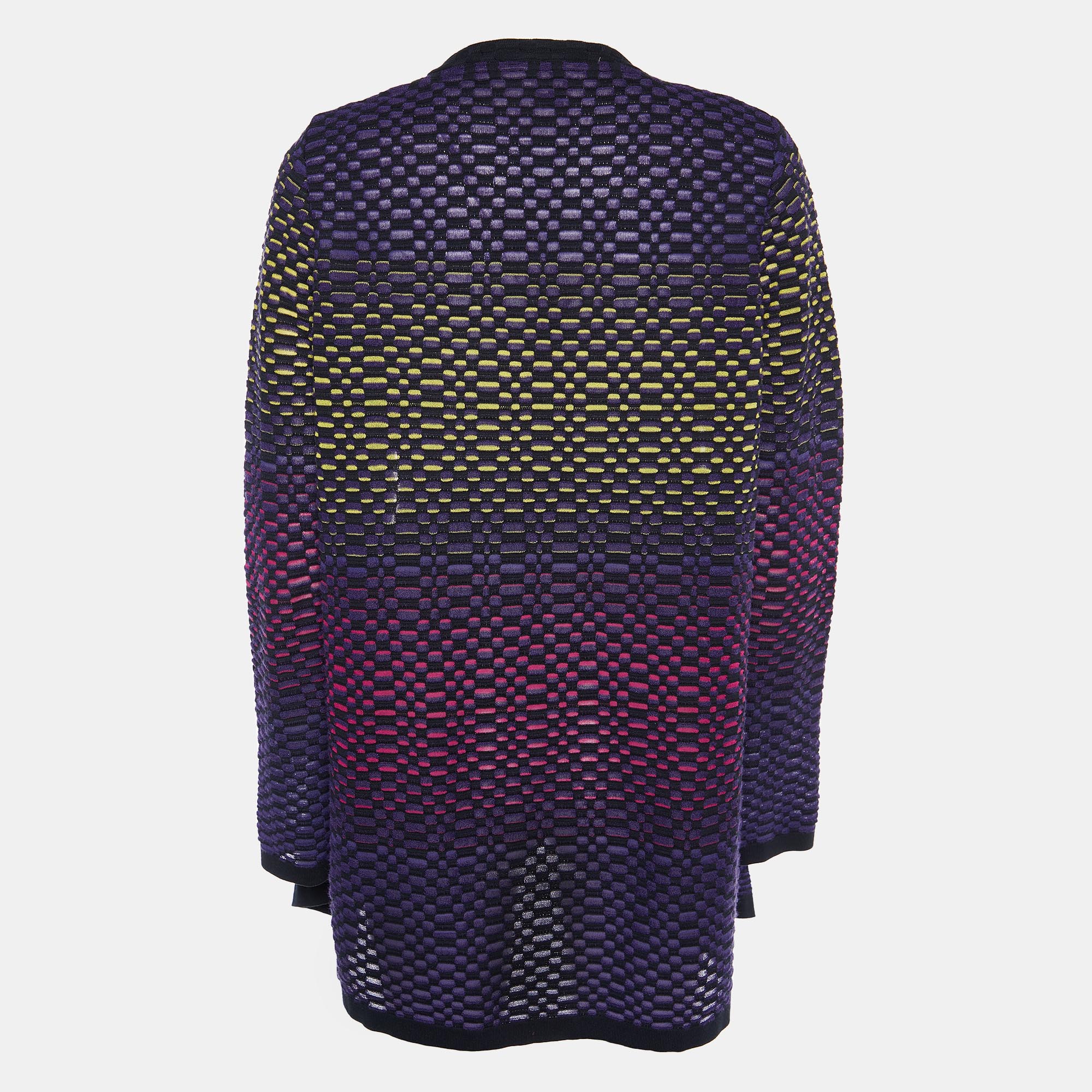 

Missoni Multicolor Patterned Knit Open Front Cardigan