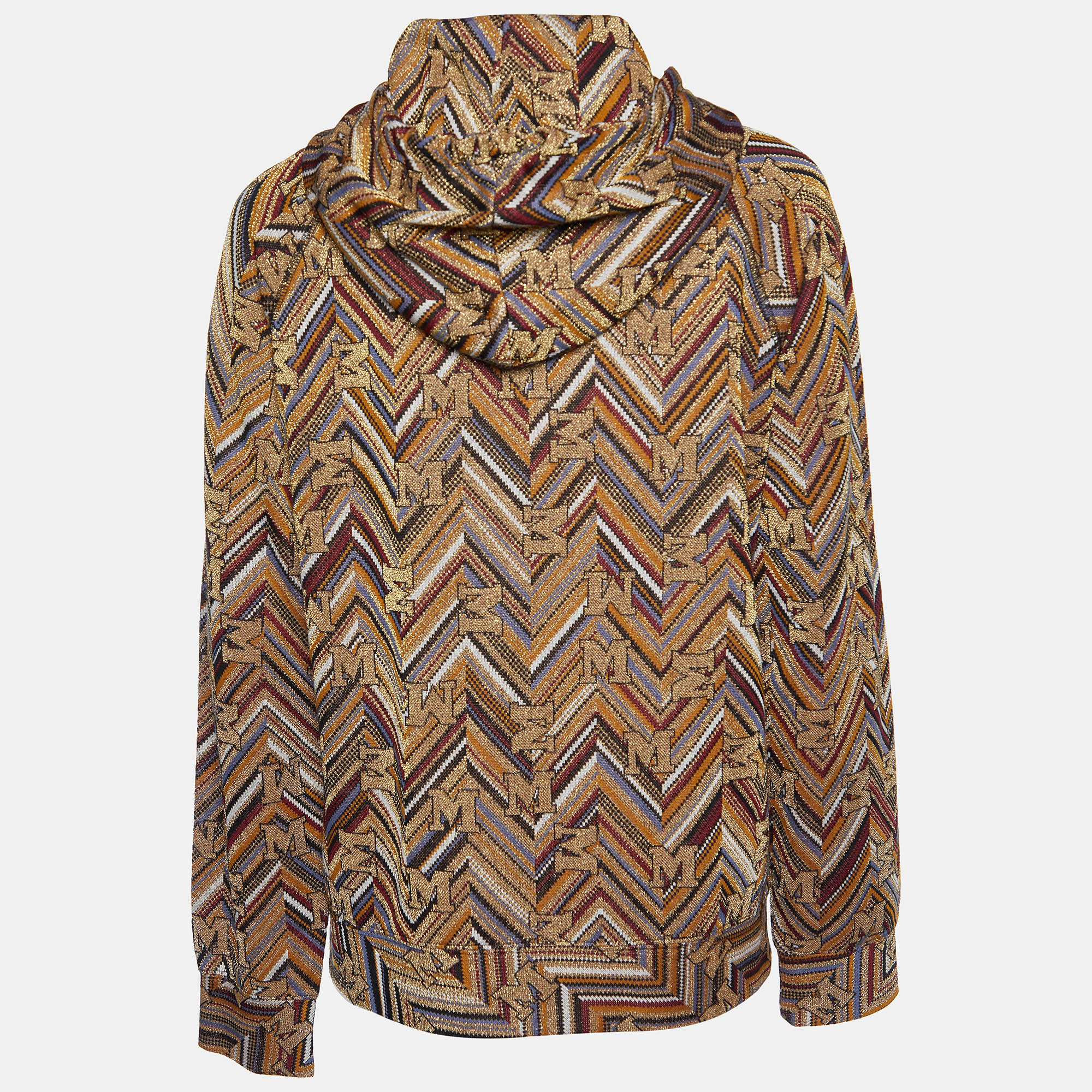 

M Missoni Multicolor Lurex Knit Hooded Jacket