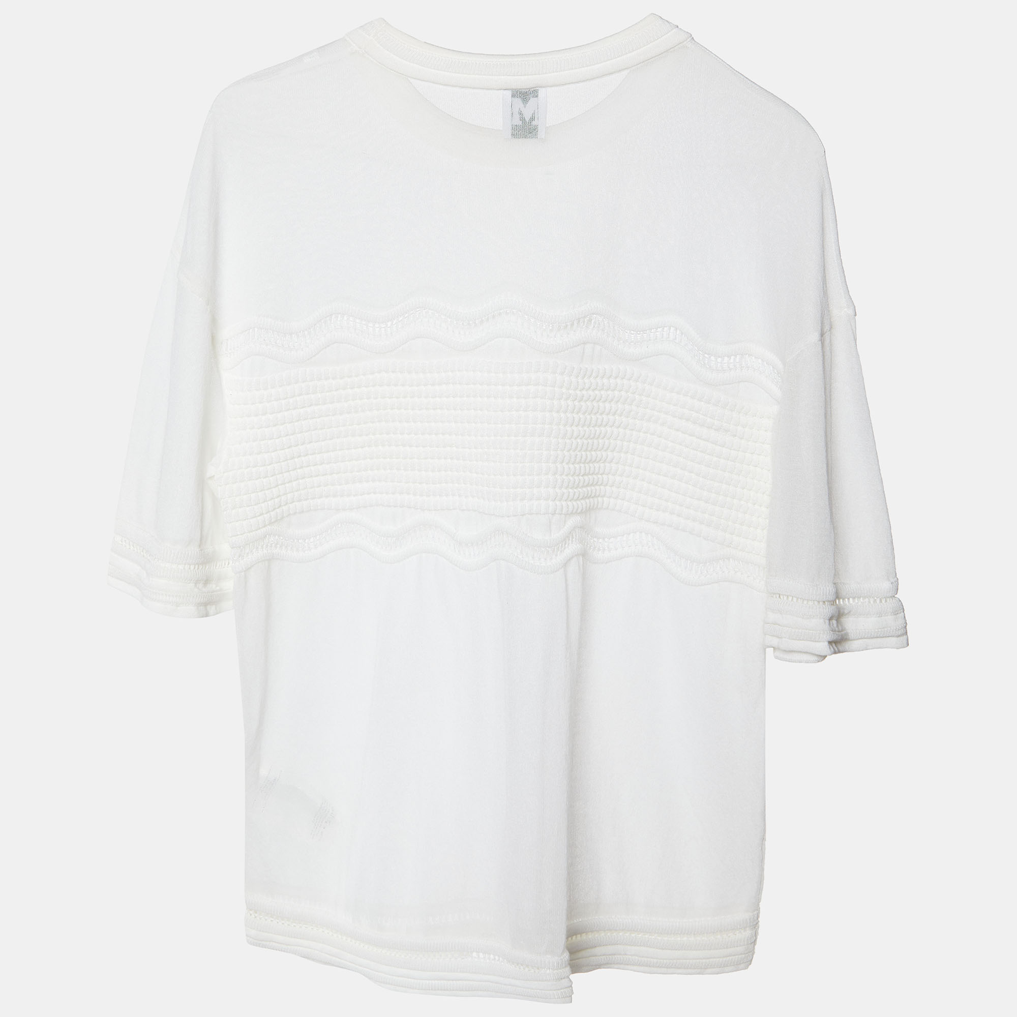 

Missoni White Patterned Knit Top