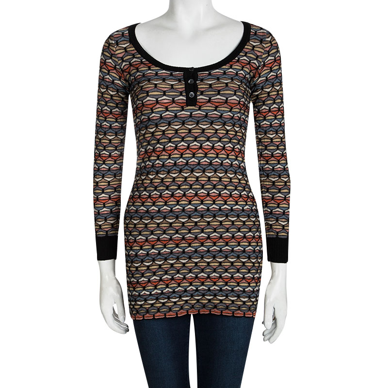 

M Missoni Multicolor Patterned Sweater Tunic