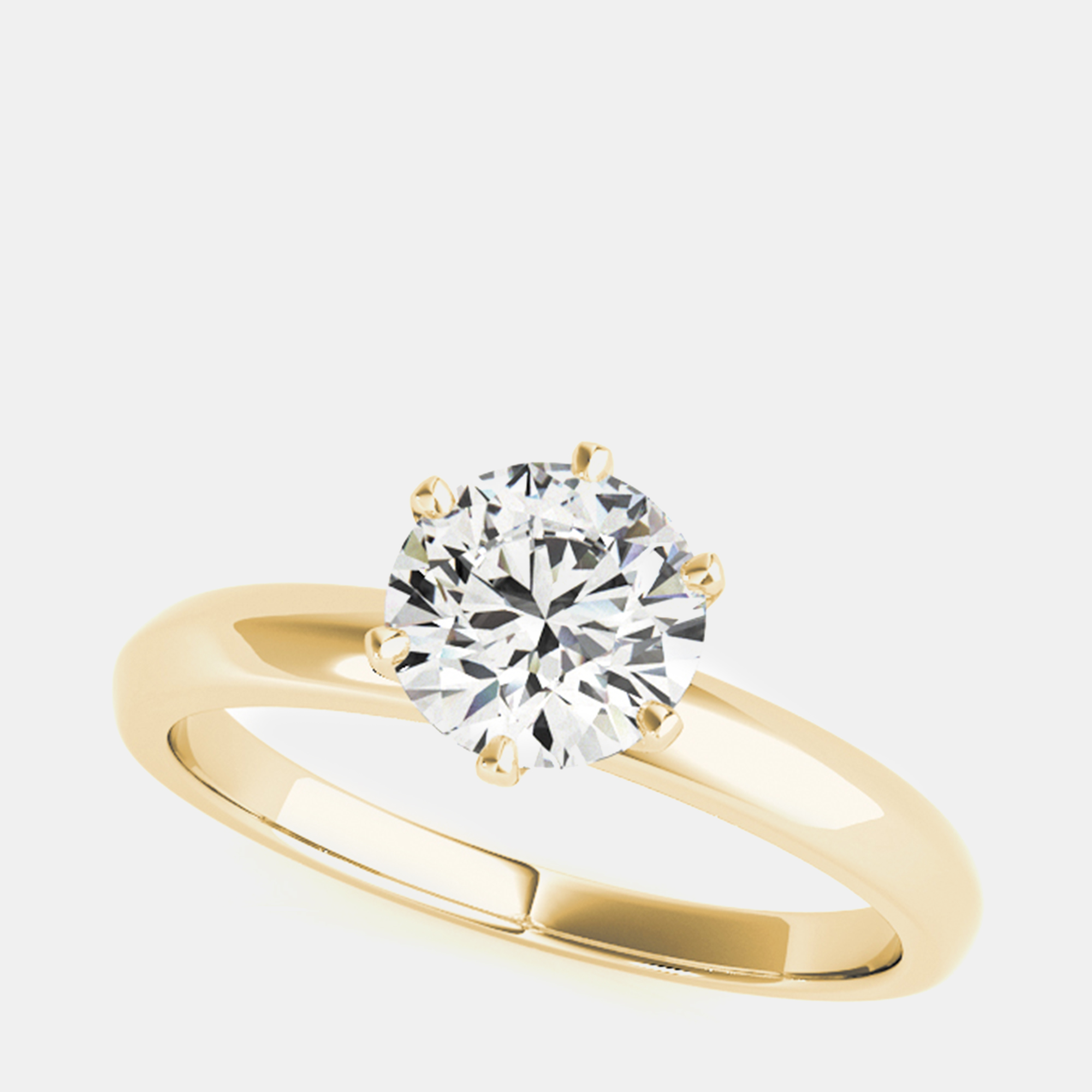 Pre-owned Made By Man 14k Round Plain Solitaire Ring (1/2 Ctw)