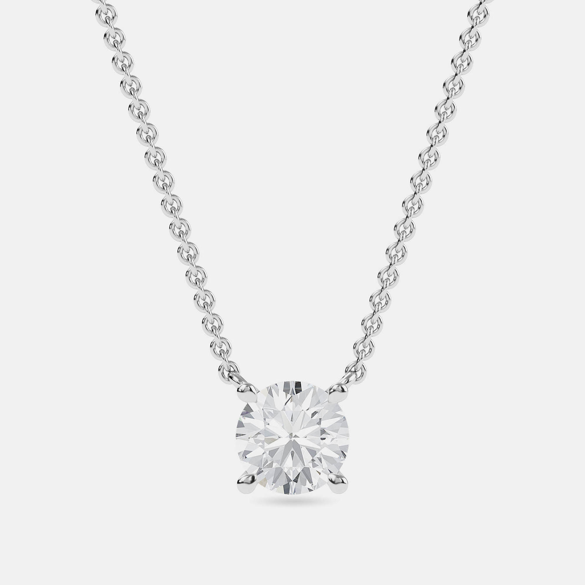 Pre-owned Made By Man 6.00 Ct Round 14k White Gold Lab Grown Diamonds Solitaire 4 Prong Pendant