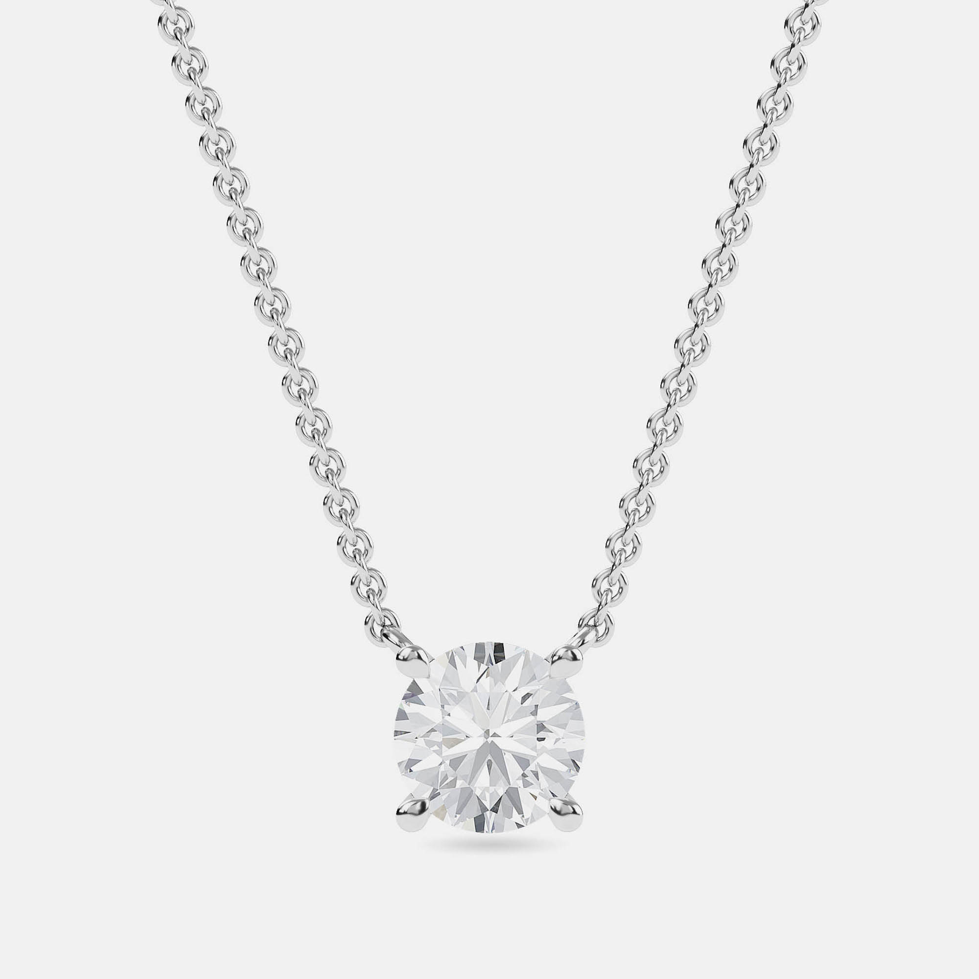 

7.00 Ct Round 14K White Gold Lab Grown Diamonds Solitaire 4 Prong Pendant