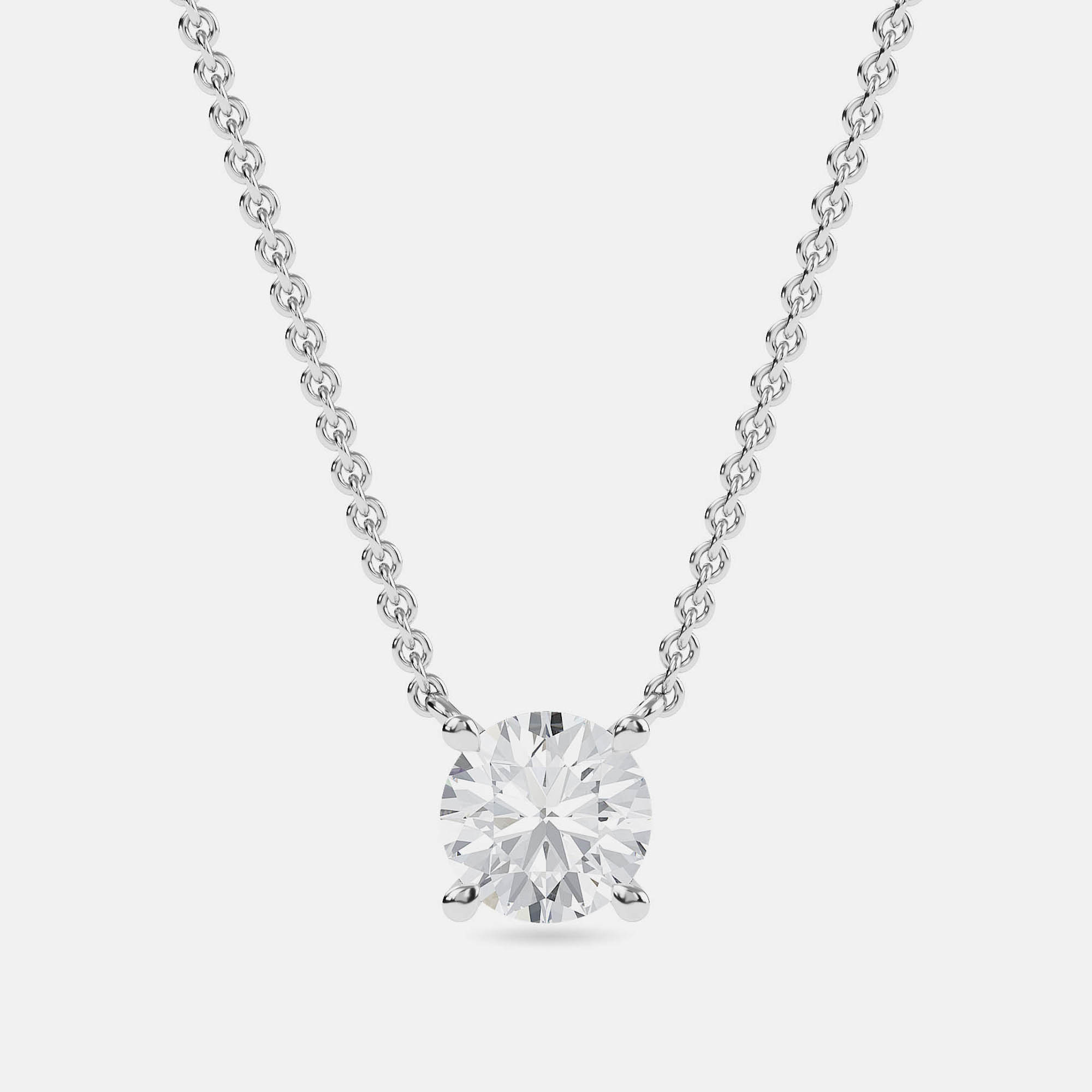

8.00 Ct Round 14K White Gold Lab Grown Diamonds Solitaire 4 Prong Pendant