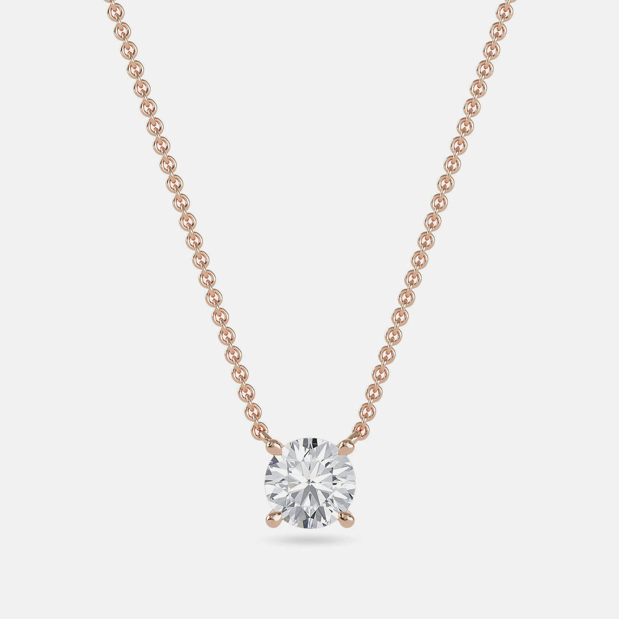 

7.00 Ct Round 14K Rose Gold Lab Grown Diamonds Solitaire 4 Prong Pendant