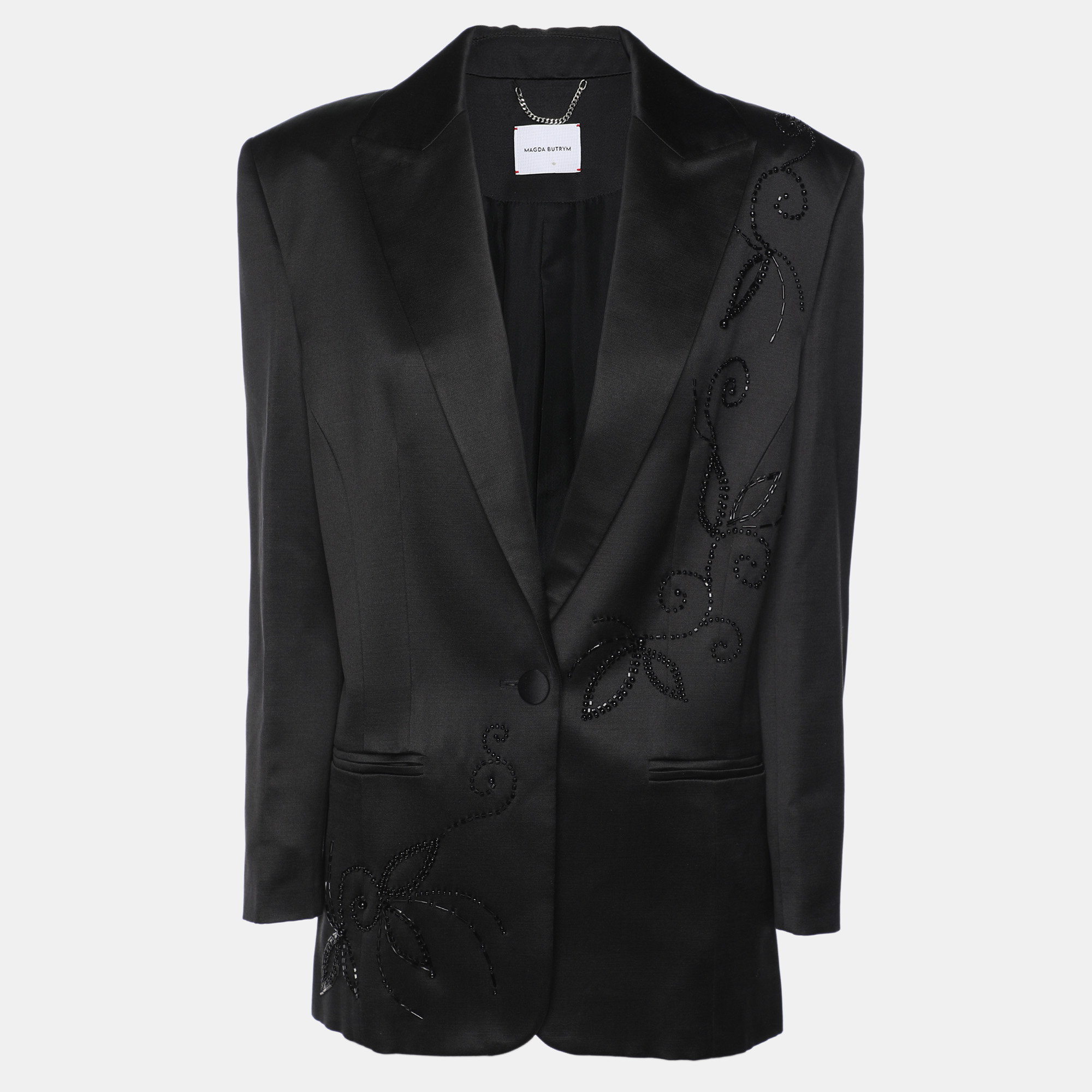 

Magda Butrym Black Silk and Wool Blazer S