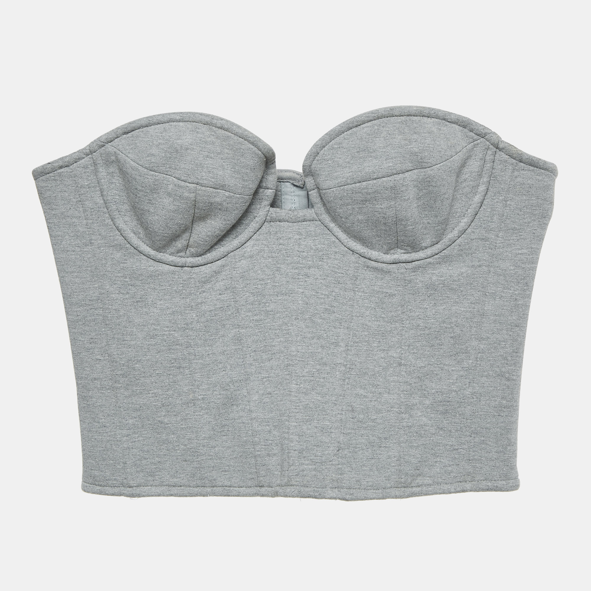 

Magda Butrym Grey Jersey Corset Top S