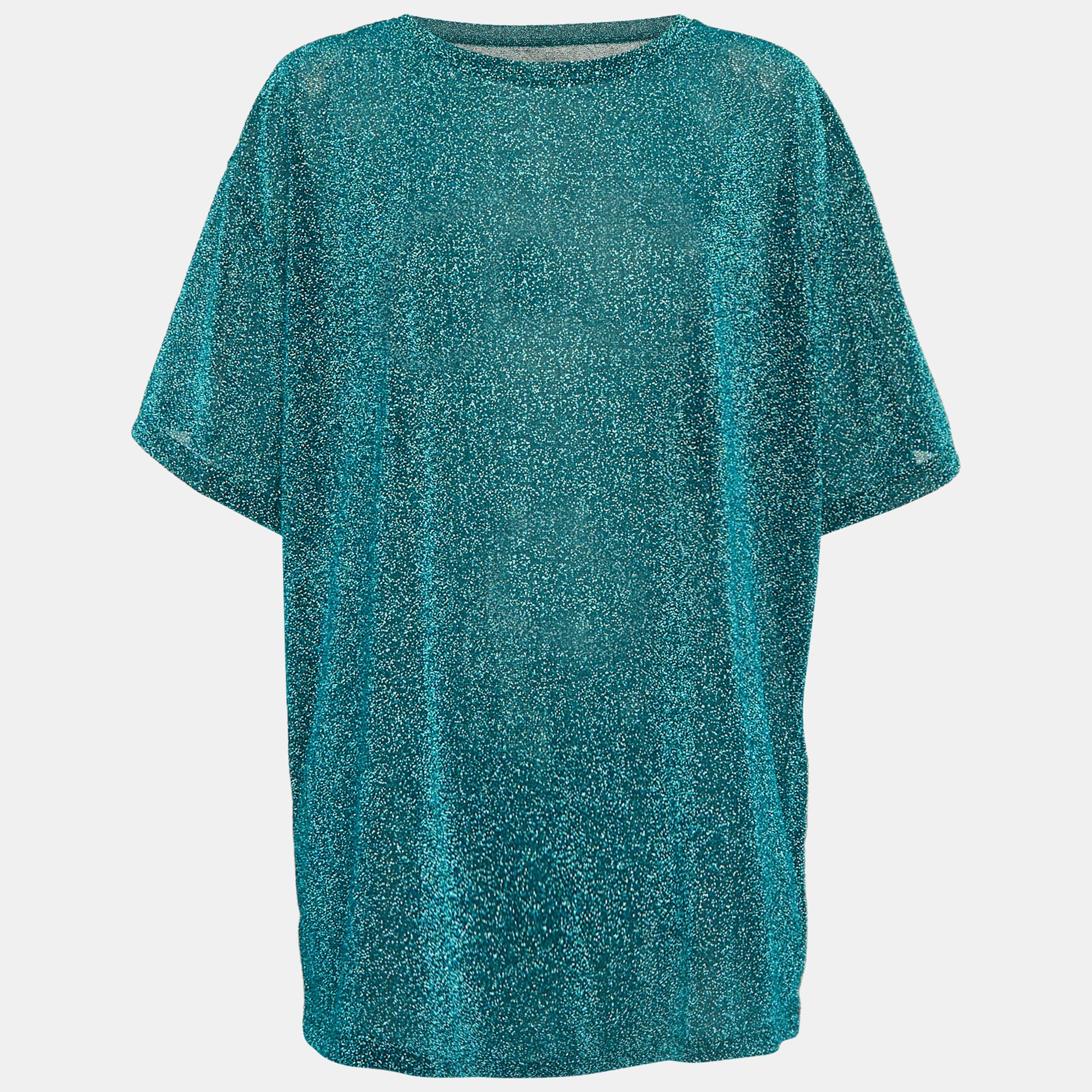 

Maison Martin Margiela Blue Lurex Knit T-Shirt M
