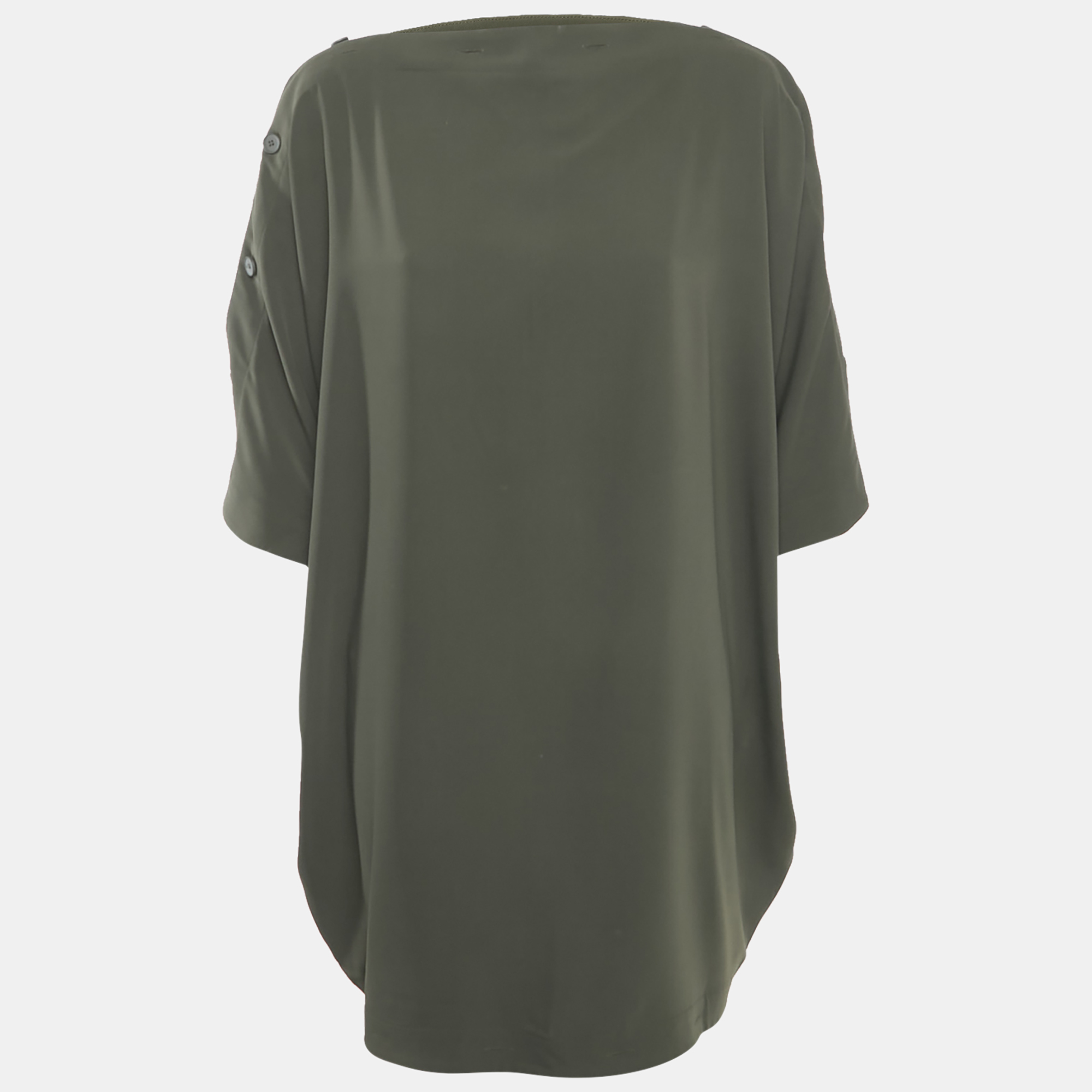 

Maison Martin Margiela Olive Green Chiffon Short Dress S